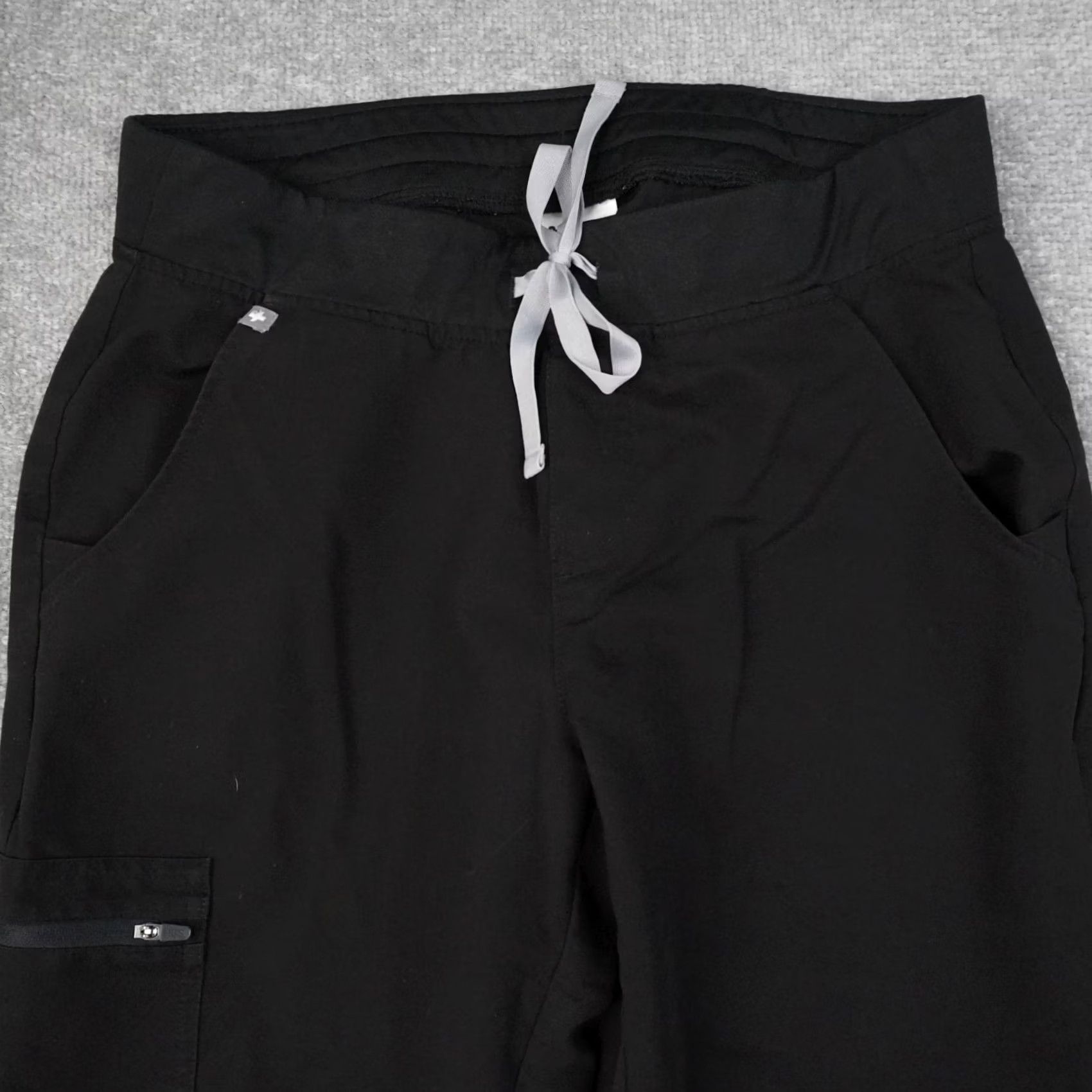 Vintage Figs Technical Collection Womens Medium 30x29 Black Elastic Waist Scrubs Size 32" / US 10 / IT 46 - 7 Thumbnail