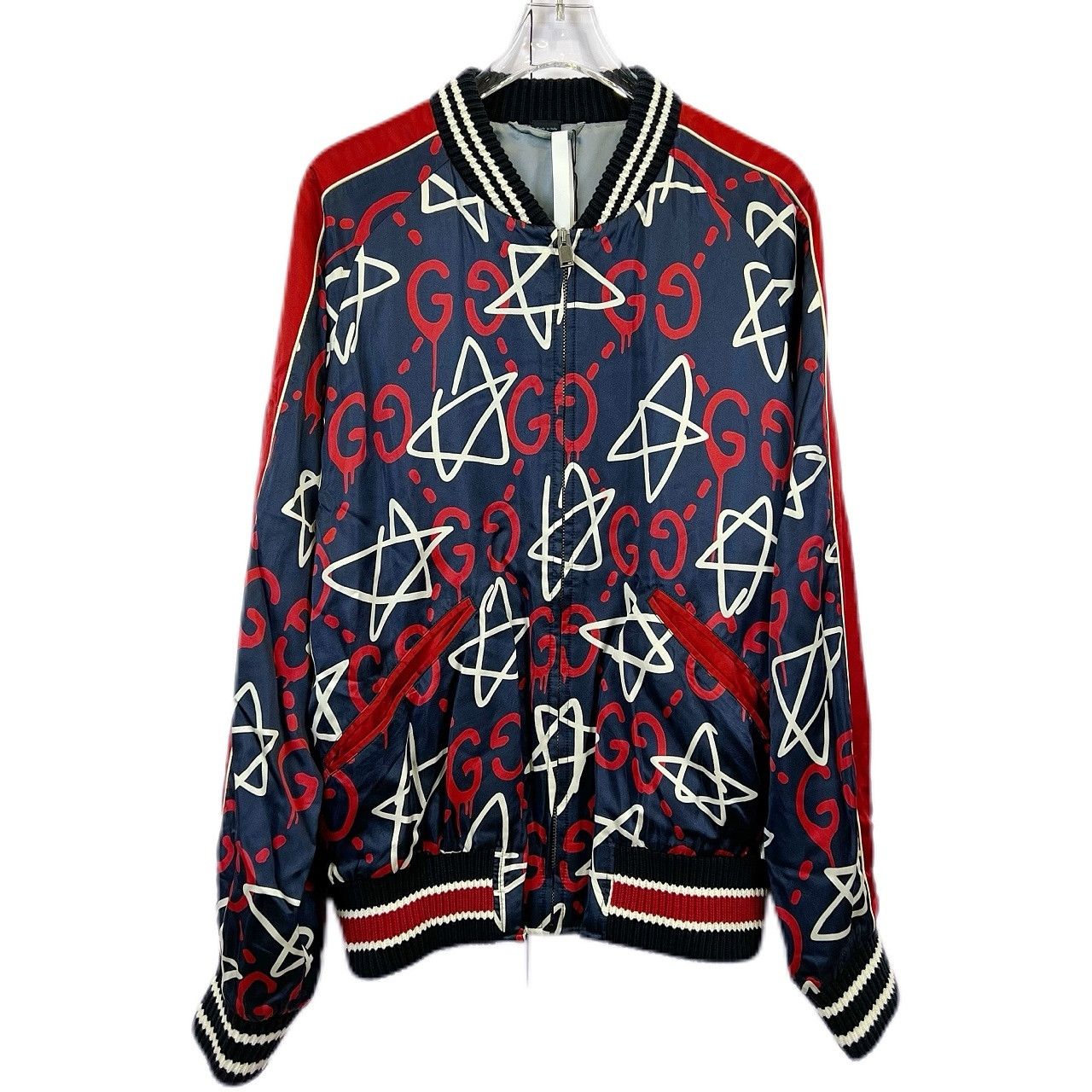 Gucci Gucci Star Print Satin Bomber Jacket Size S Size US S / EU 44-46 / 1 - 1 Thumbnail