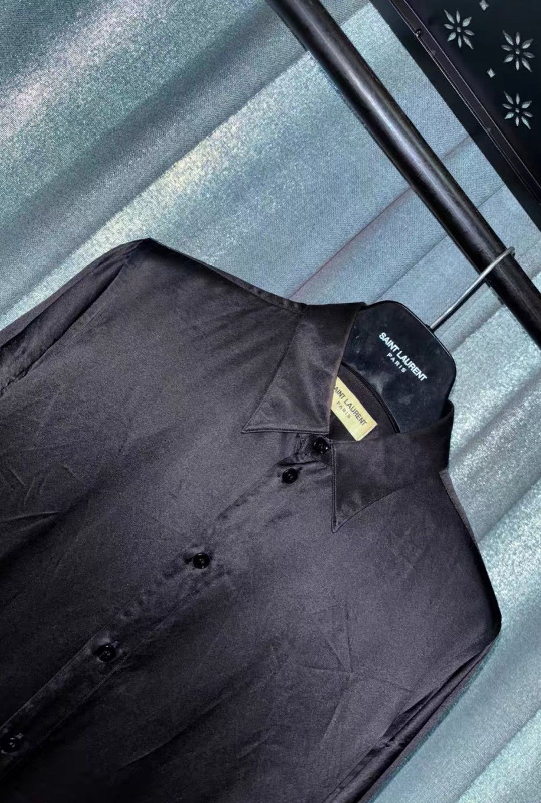 Saint Laurent Paris Saint Laurent SLP 2016FW Black Samurai Silk Shirt Size US M / EU 48-50 / 2 - 2 Thumbnail