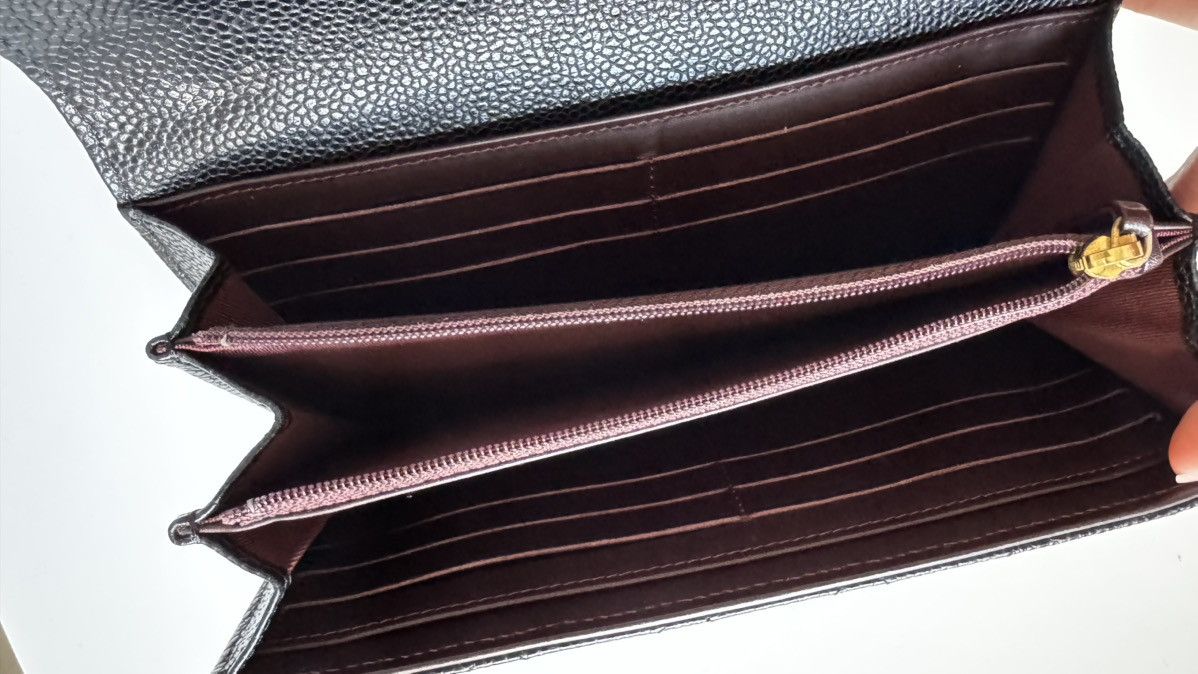 Chanel Chanel Black Quilted Caviar Long Flap Wallet Size ONE SIZE - 7 Thumbnail