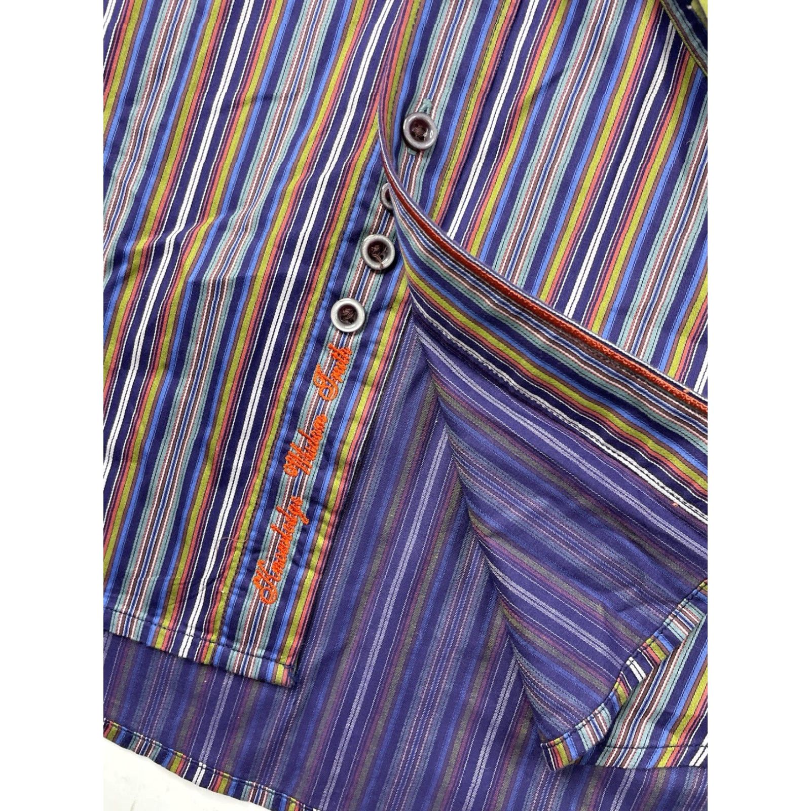 Robert Graham Robert Graham Shirt Men XL Multicolor Stripe Long Sleeve Button-Down Collared Flip Cuff Button Up Golf Size US XL / EU 56 / 4 - 3 Thumbnail