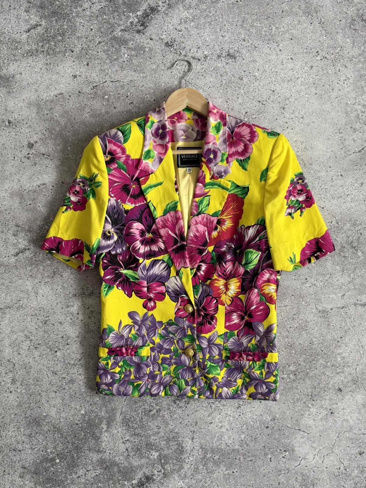 Versace Jeans Couture Gianni Versace (JeansCouture) Multicolor Gold Buttons Blazer Size M / US 6-8 / IT 42-44 - 1 Thumbnail