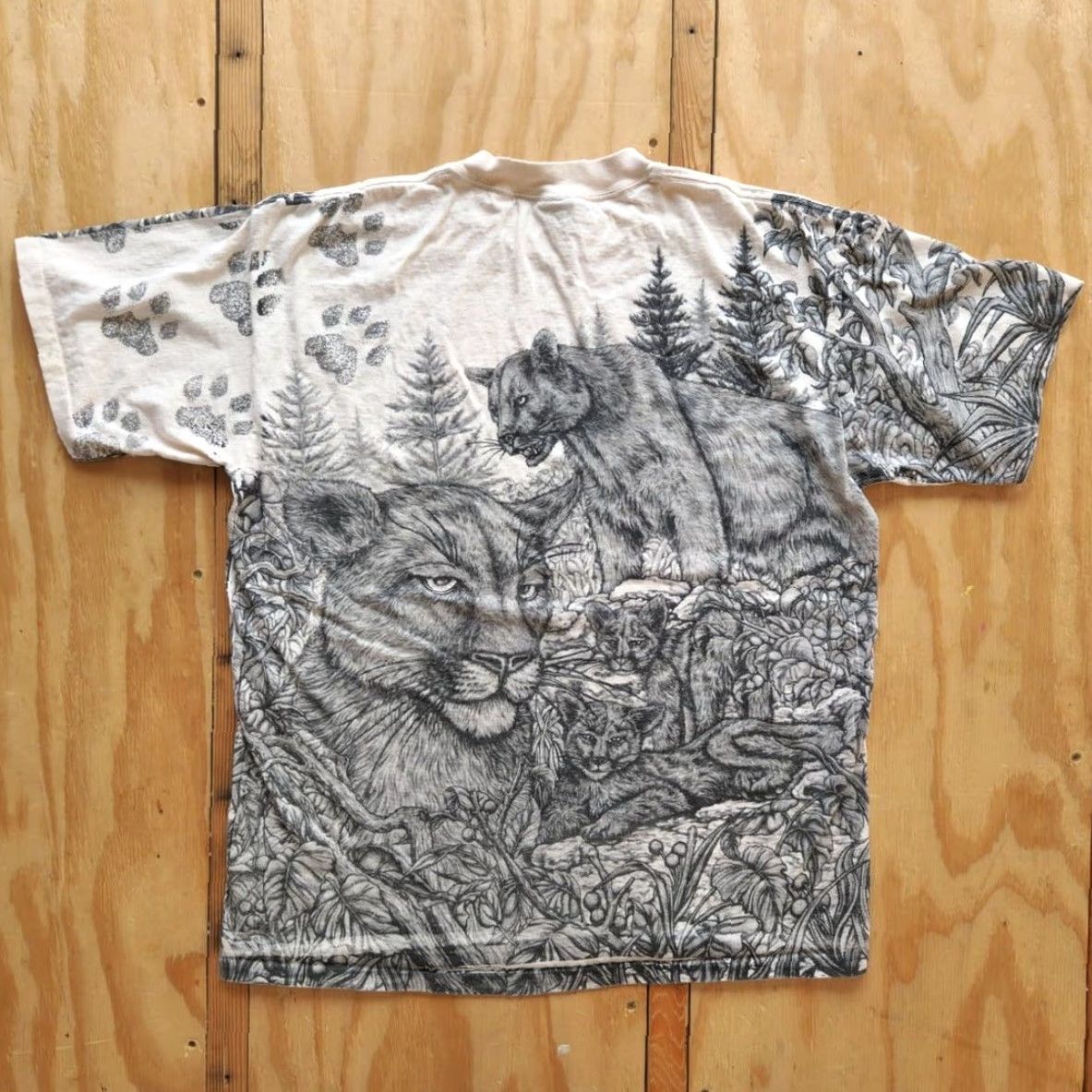 Doublet VINTAGE Nature All Over Mountain Lion Outdoors AOP Double Sided XL T-Shirt Mens/Womens Size US XL / EU 56 / 4 - 4 Thumbnail