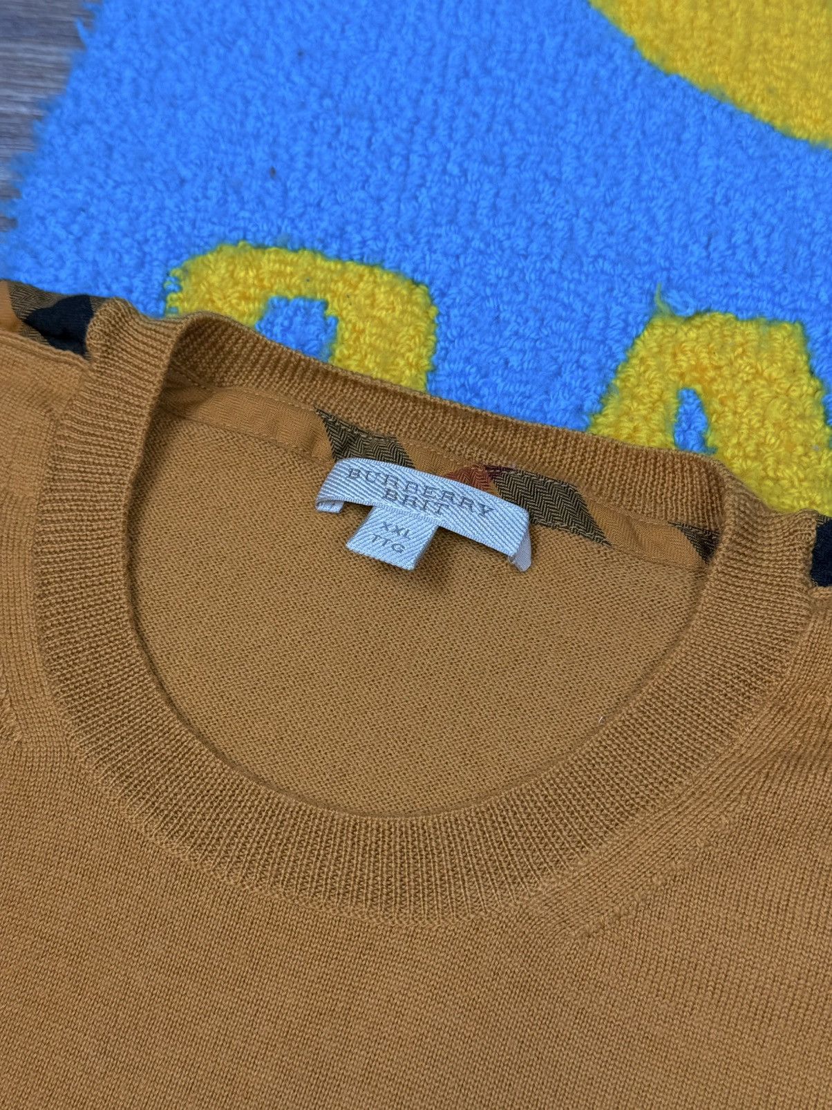 Burberry Burberry Brit Wool Checked Crew Neck Knitted Sweater Size US XXL / EU 58 / 5 - 13 Thumbnail