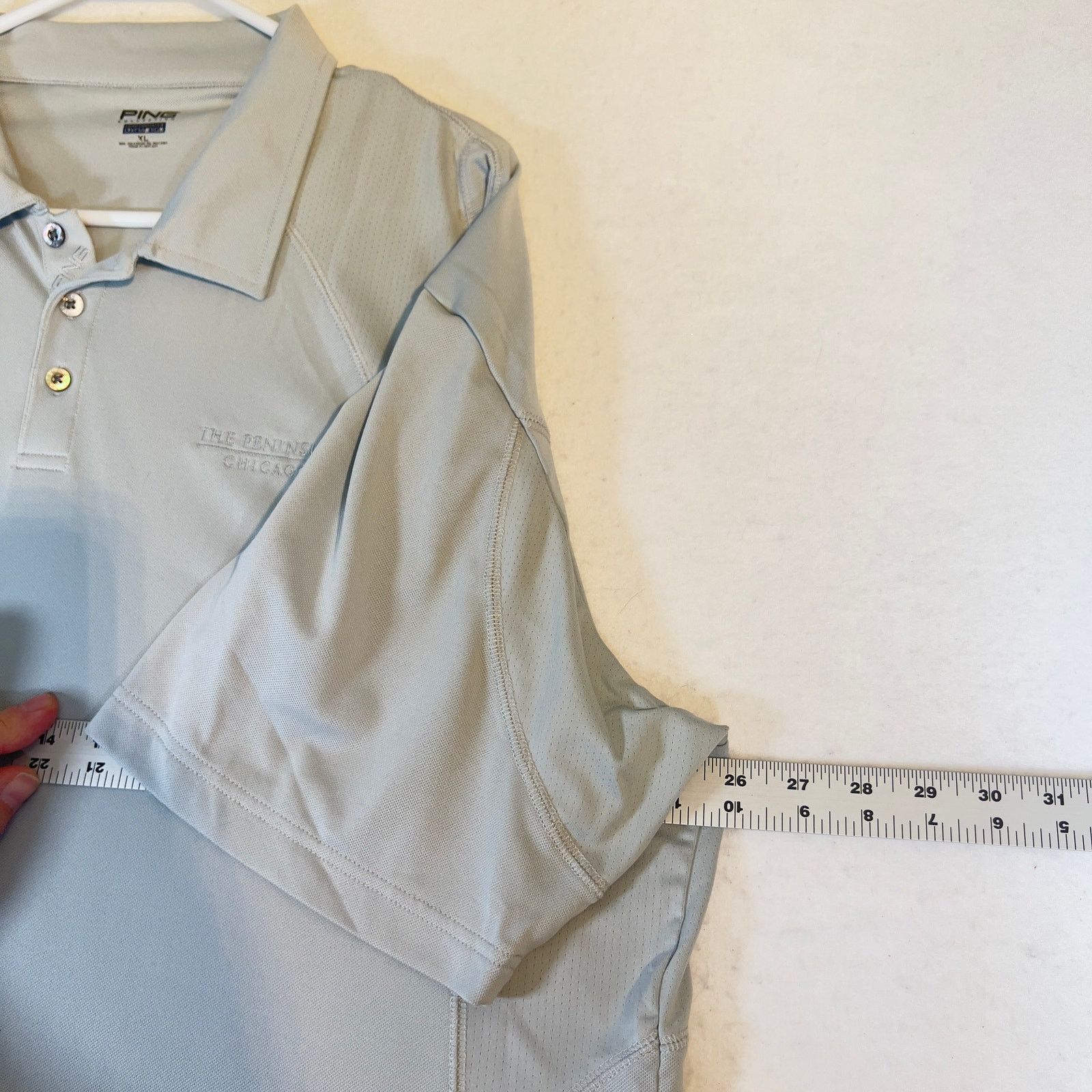 PING Ping Golf Polo Shirt Mens XL Lt Grey Peninsula Hotel Chicago Size US XL / EU 56 / 4 - 11 Thumbnail