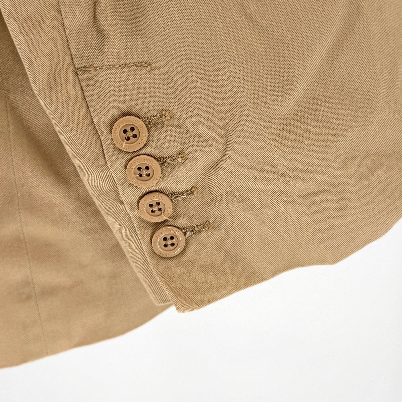 Marc Ecko Vintage Y2K Tan 100% Cotton Graphic Lining Rhino Blazer Size 44R - 6 Thumbnail