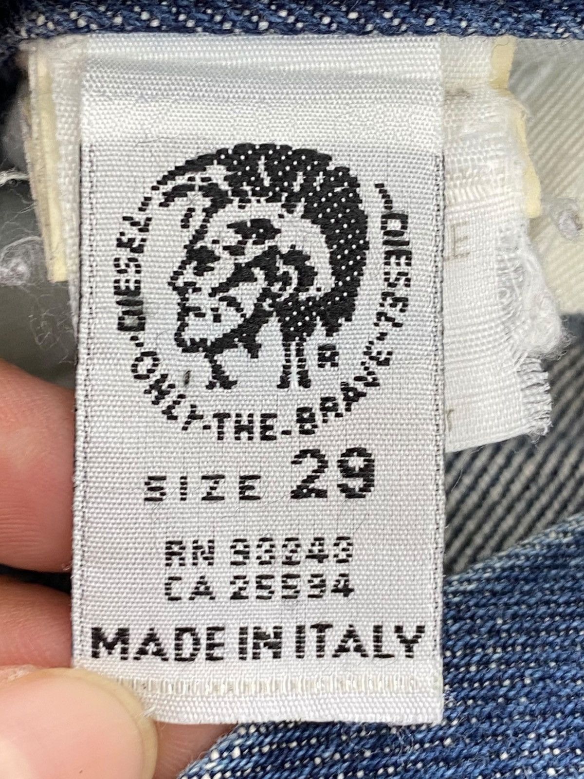 Diesel Diesel X Selvedge Distressed Blue Wash Straight Leg Jeans Size US 30 / EU 46 - 11 Thumbnail