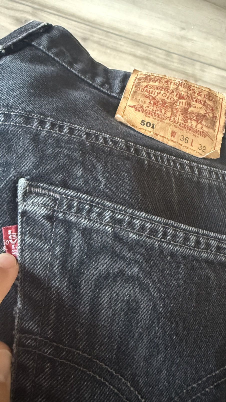 Levi's Vintage 90‘s Levis 501 W36L32 Size US 36 / EU 52 - 5 Thumbnail
