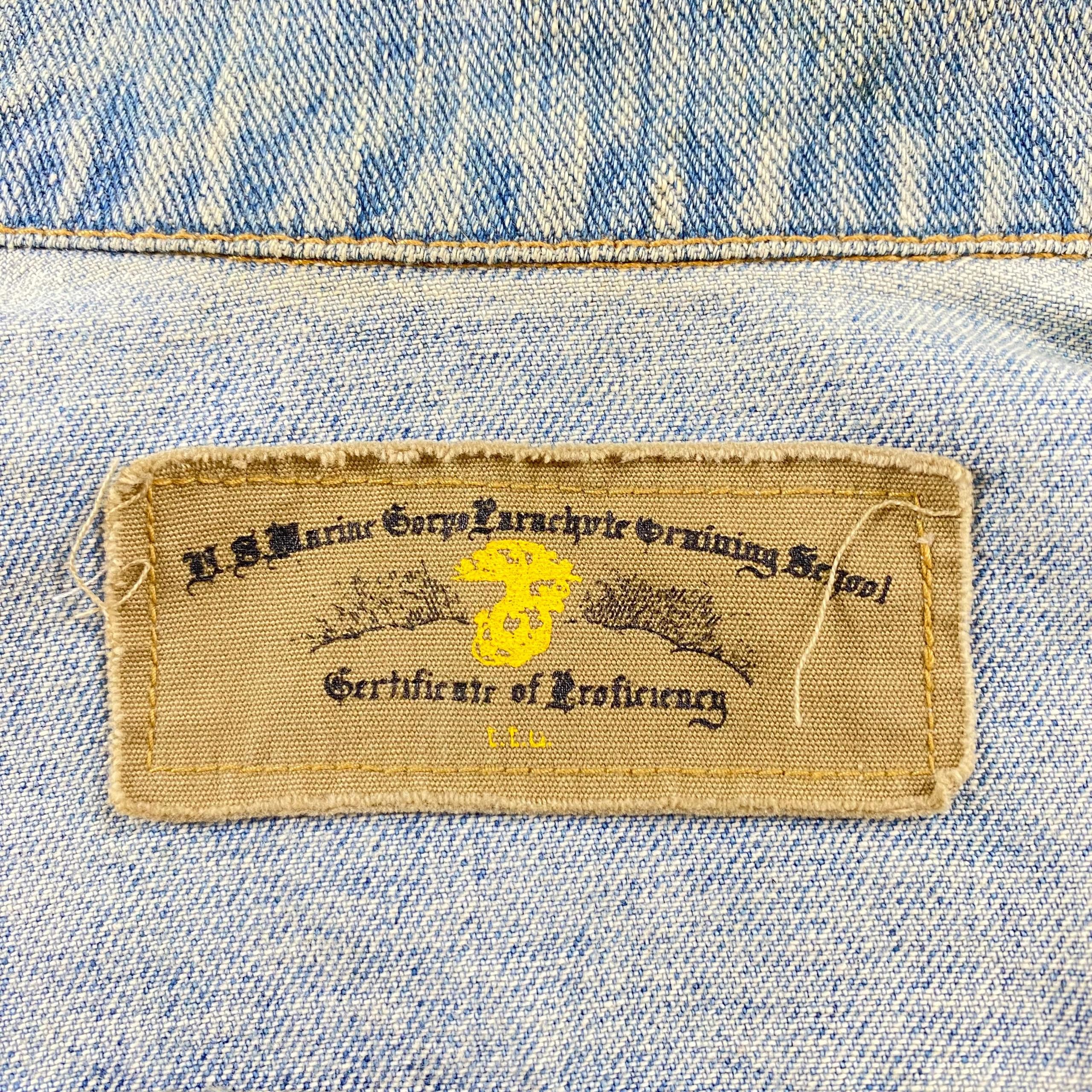 Issey Miyake Vintage 90s Us Marine Denim Jacket Size S / US 4 / IT 40 - 9 Thumbnail