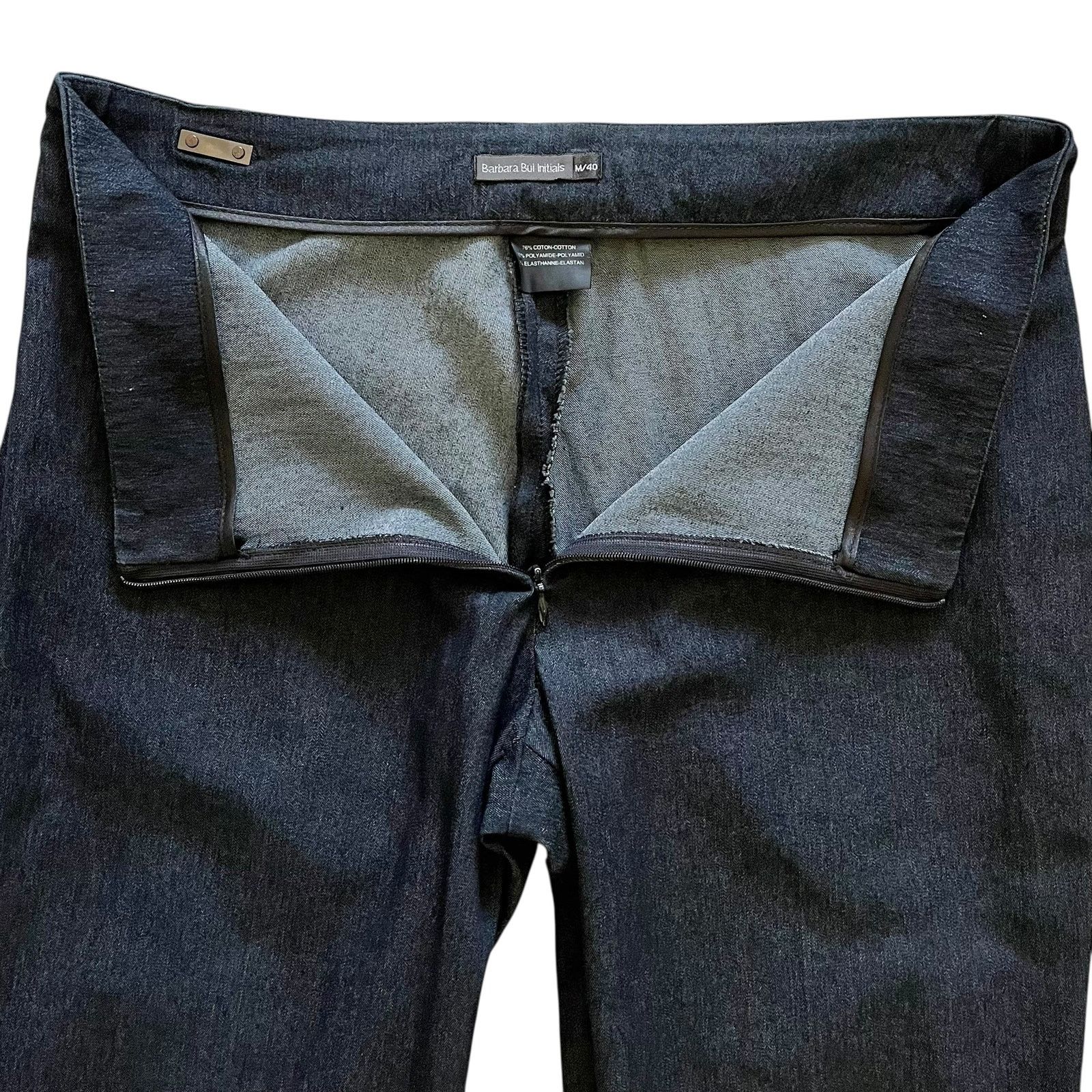 Barbara Bui Barbara Bui Initials Flare Leg Split Hem Dark Denim Jeans Size 30" / US 8 / IT 44 - 4 Thumbnail