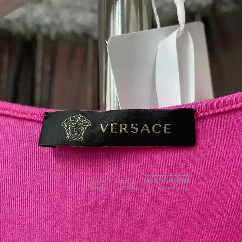 Versace Versace Pink Cotton Short Sleeve T-Shirt . Size L / US 10 / IT 46 - 5 Thumbnail