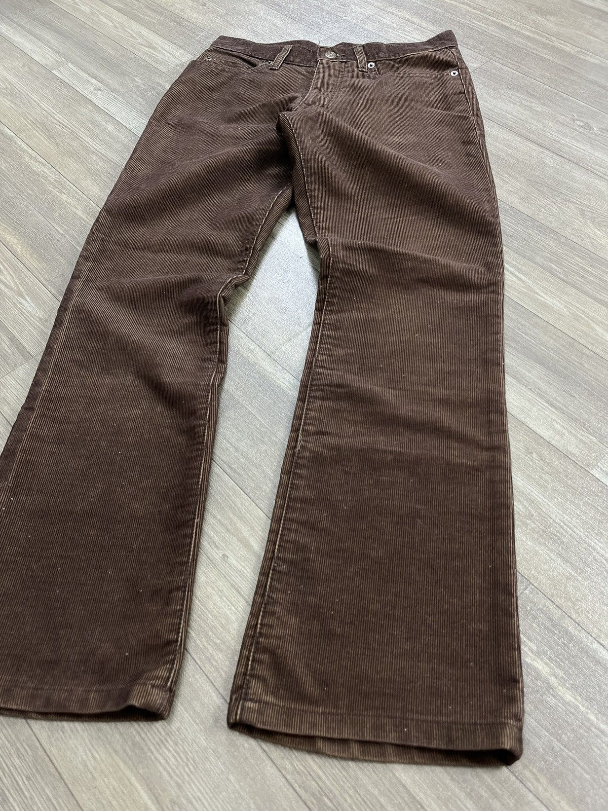 Tornado Mart 2000s Tornado Mart Japan Brown Lgb Ifsixwasnine Flared Jeans Size US 27 - 2 Thumbnail