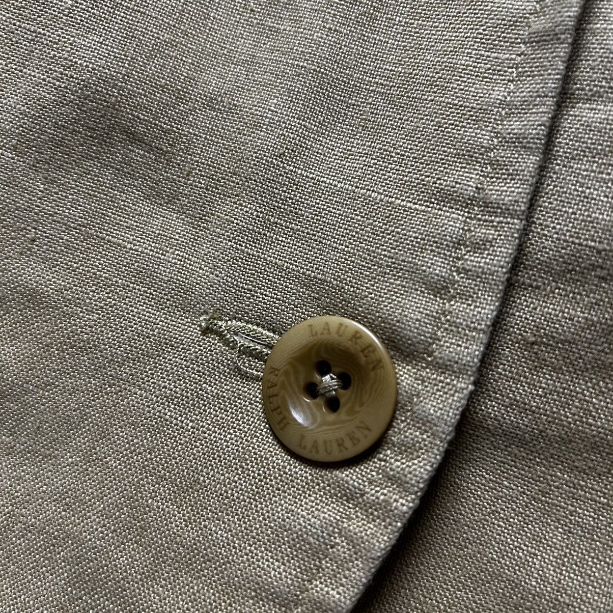 Ralph Lauren Lauren Ralph Lauren 100% Linen Two Button Tan Blazer Jacket Size XS / US 0-2 / IT 36-38 - 12 Thumbnail