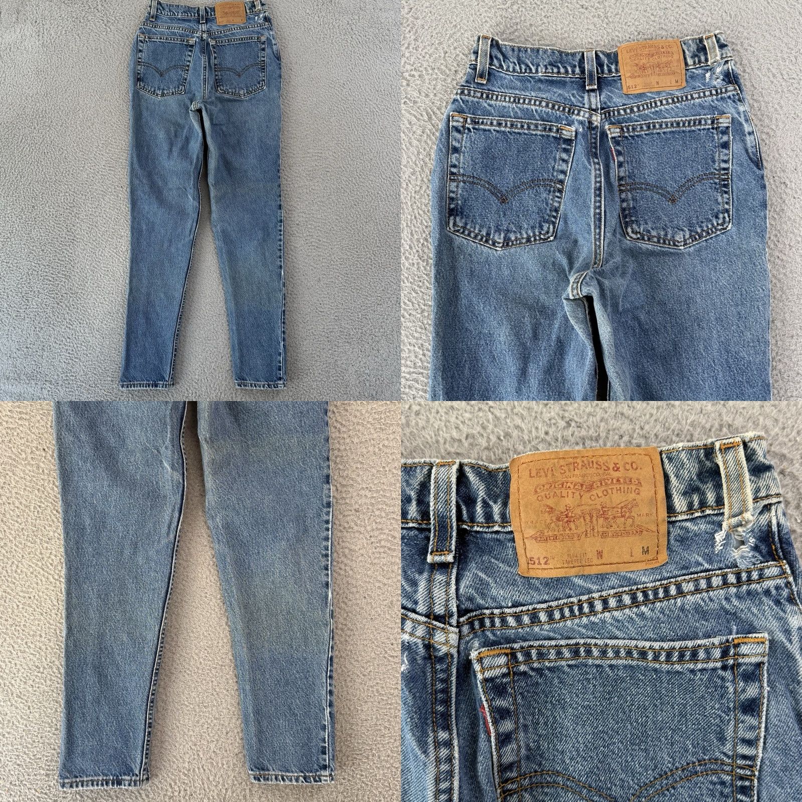 Levi's VINTAGE Levi's Jeans Womens 9 Slim 26x30 Light Blue 90s USA Levi's 512 Slim Fit Tapered Leg Womens Size 30" / US 8 / IT 44 - 8 Thumbnail