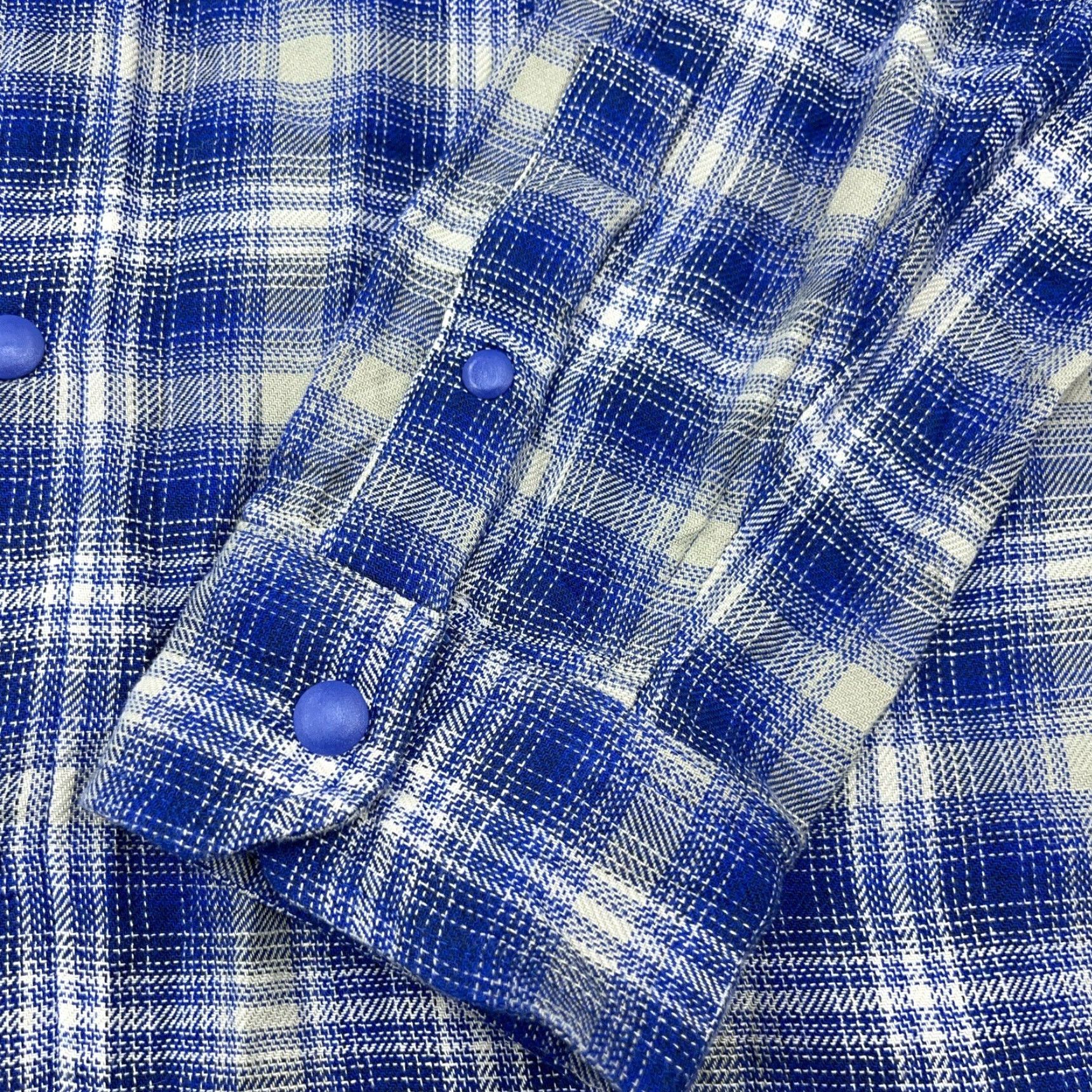 Under Armour Under Armour Shirt Men XL Blue Gray Plaid Flannel Button-Up Snap Front Casual Outdoor Winter Spring Summer Fall Size US XL / EU 56 / 4 - 4 Thumbnail