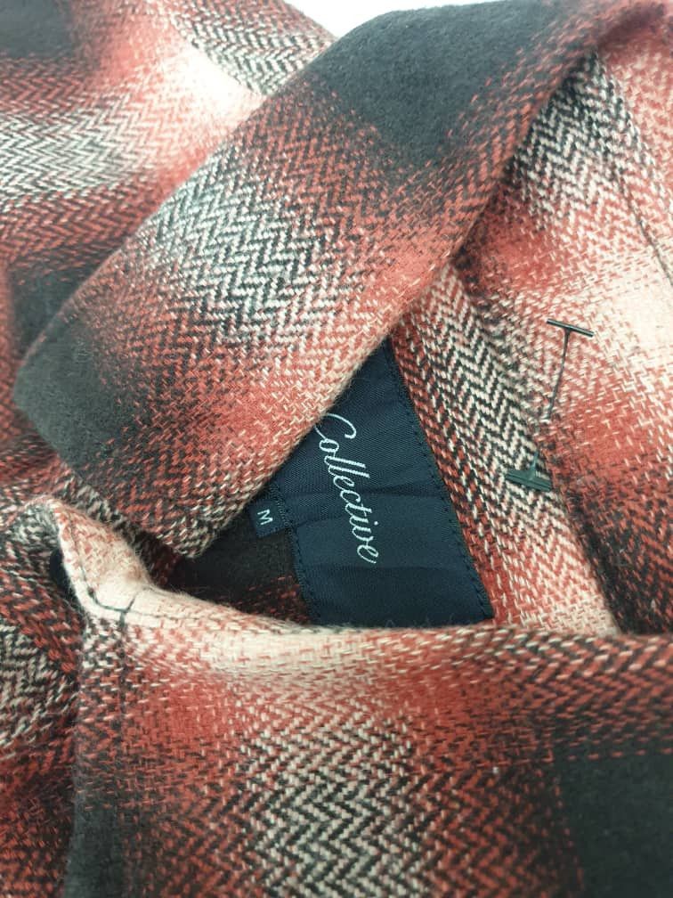 Japanese Brand 💥Collective red checkered flannel shadow shirt Size US M / EU 48-50 / 2 - 2 Thumbnail