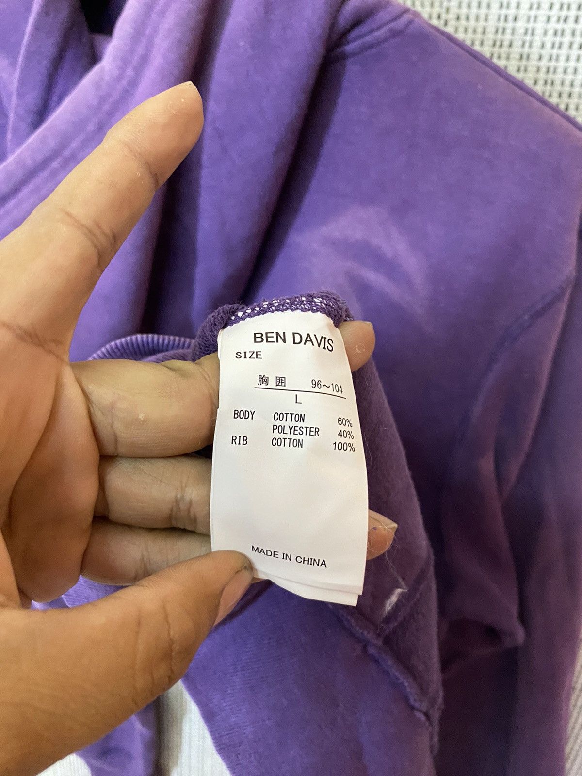 Ben Davis × Vintage Ben davis hoodie jumper purple sun faded size L Size US L / EU 52-54 / 3 - 7 Thumbnail