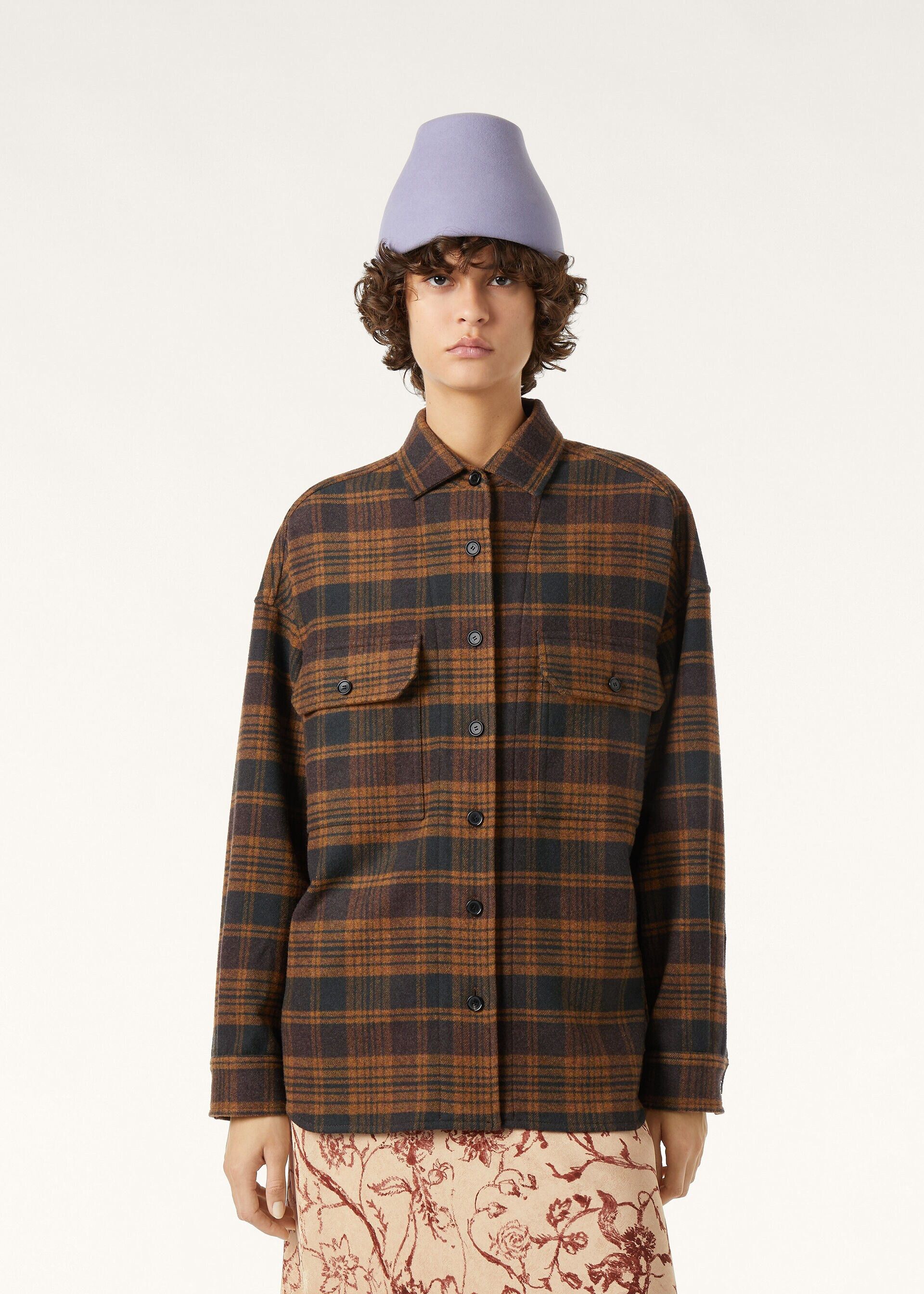 Loro Piana os11x0426 FAQ9434 Darby Overshirt in Green and Orange Tartan Size L / US 10 / IT 46 - 4 Thumbnail