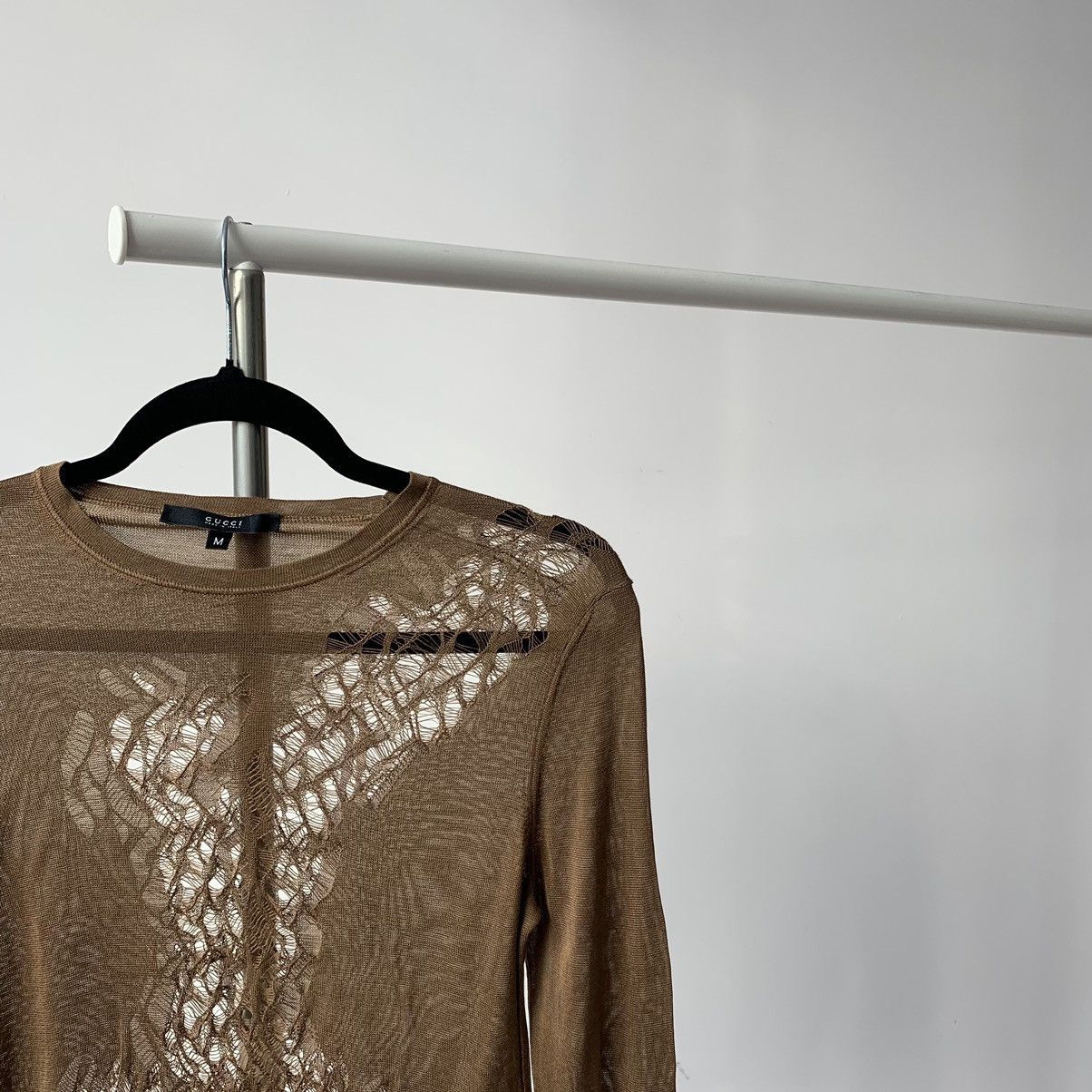 Gucci 2000’s Gucci By Tom Ford Silk Mesh Sweater / Pullover Size M / US 6-8 / IT 42-44 - 2 Thumbnail