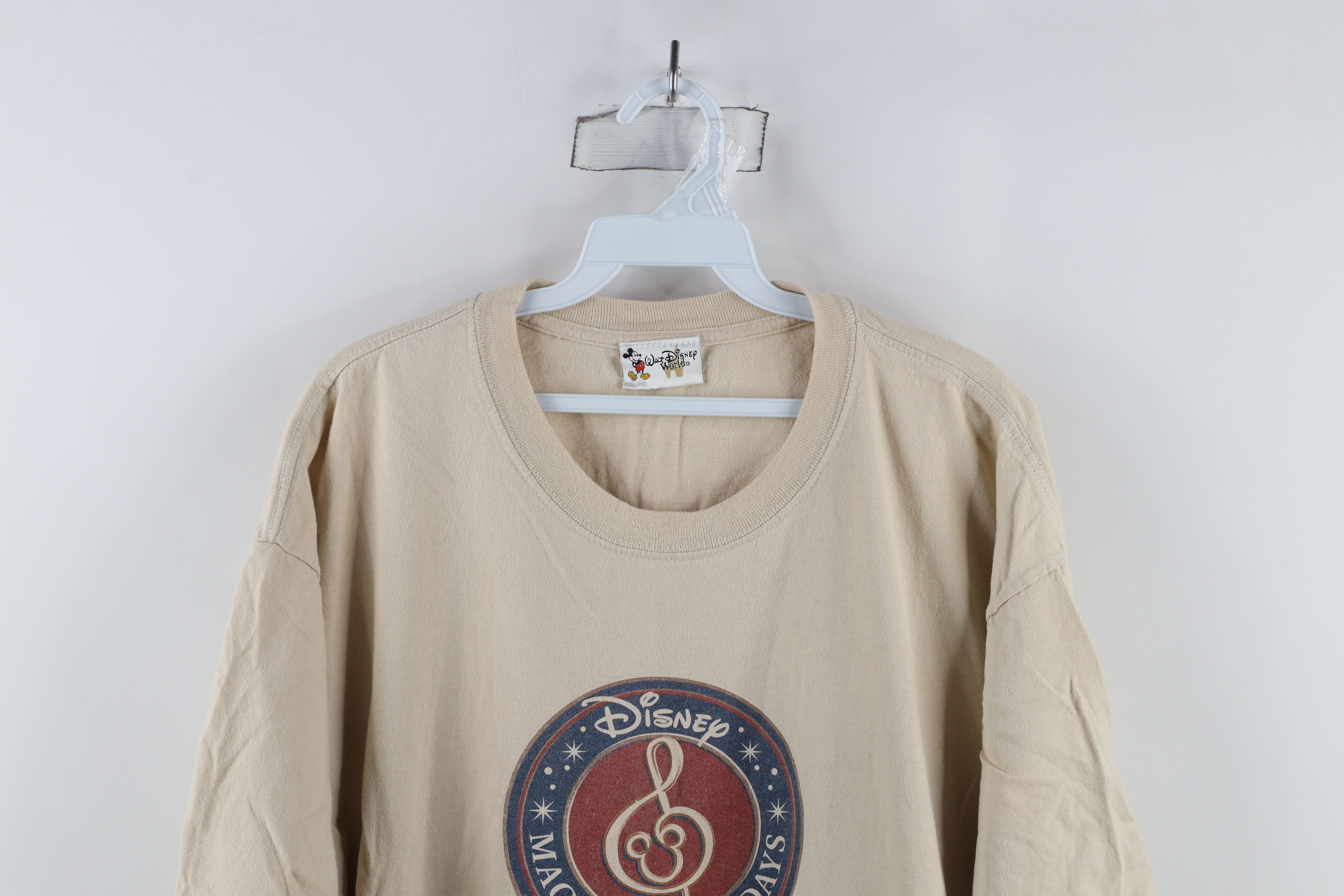 Disney × Vintage Vintage 90s Walt Disney World Magic Music Days T-Shirt Beige Size US XL / EU 56 / 4 - 2 Thumbnail