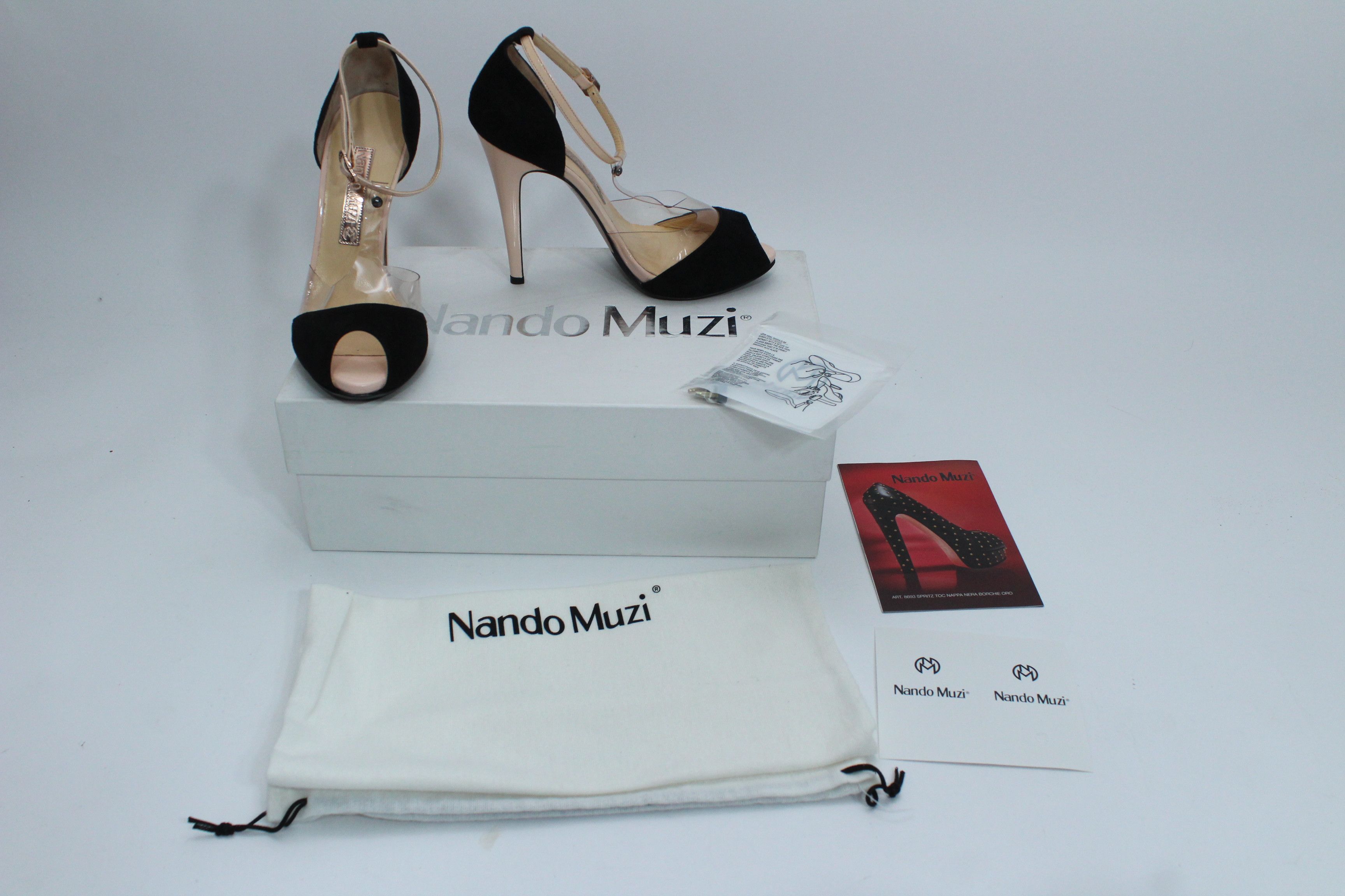 Other Nando Muzi Clear Detail Suede Sandals Size 37 Size US 7 / IT 37 - 1 Thumbnail