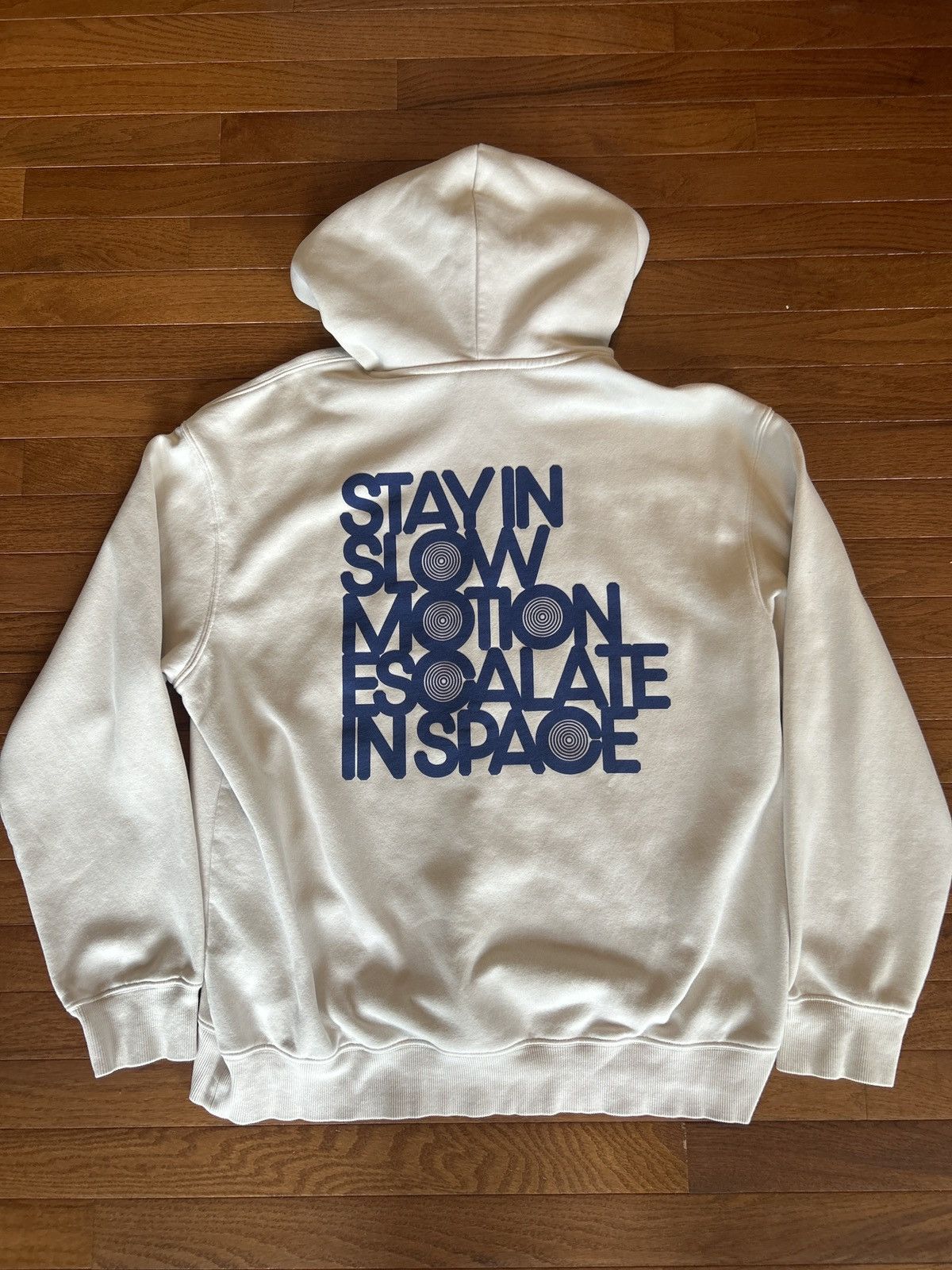H&M “Stay in slow motion” cream oversized hoodie Size US L / EU 52-54 / 3 - 2 Thumbnail