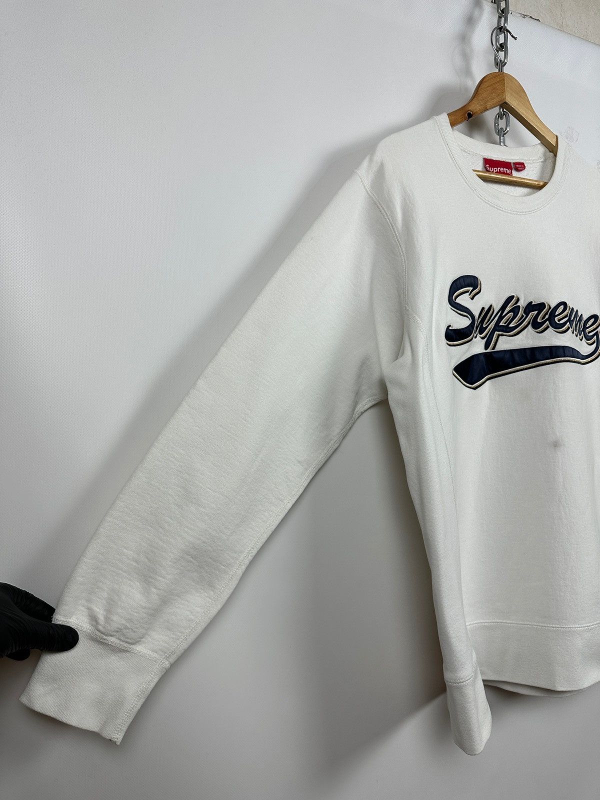 Supreme Supreme Brush Script White Crewneck Sweatshirt Size US L / EU 52-54 / 3 - 11 Thumbnail