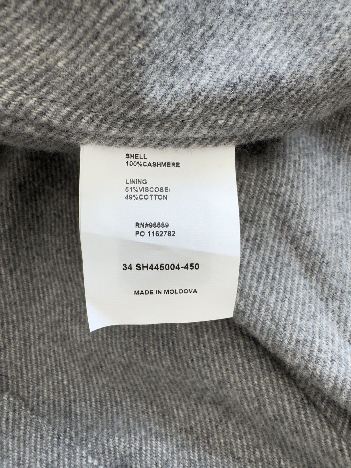 Private White V.C. × Todd Snyder $998 Todd Snyder x Woolrich Black Label Grey Cashmere Shirt Size US XL / EU 56 / 4 - 7 Thumbnail