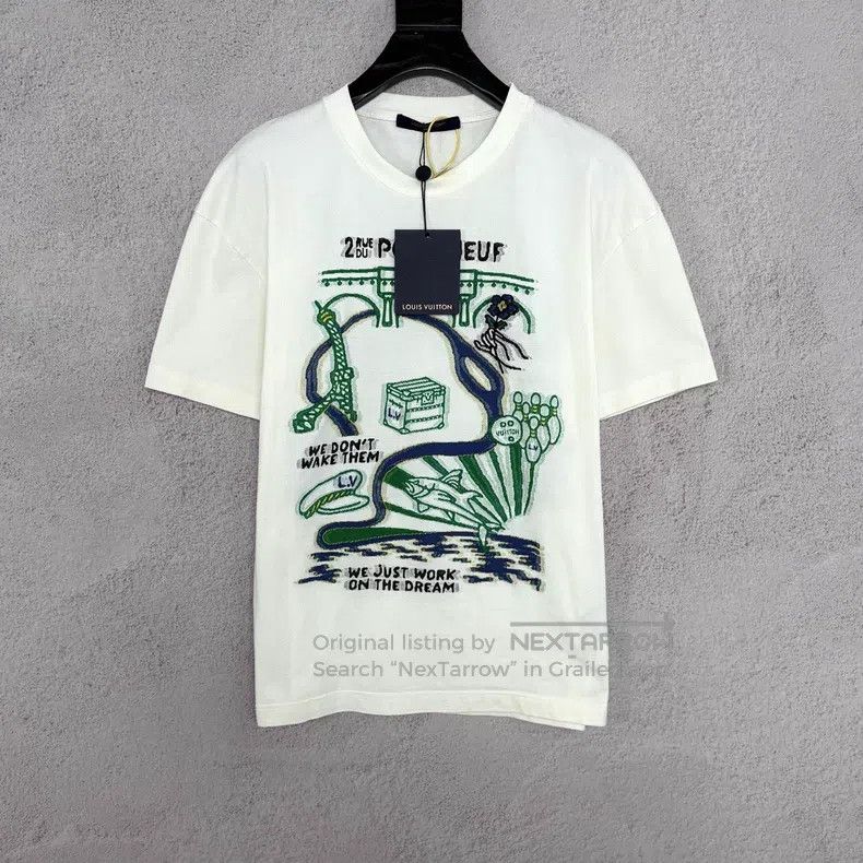 Louis Vuitton Louis Vuitton SS 24 White Sunset Tower Embroidered Knit Sh Size US S / EU 44-46 / 1 - 1 Thumbnail