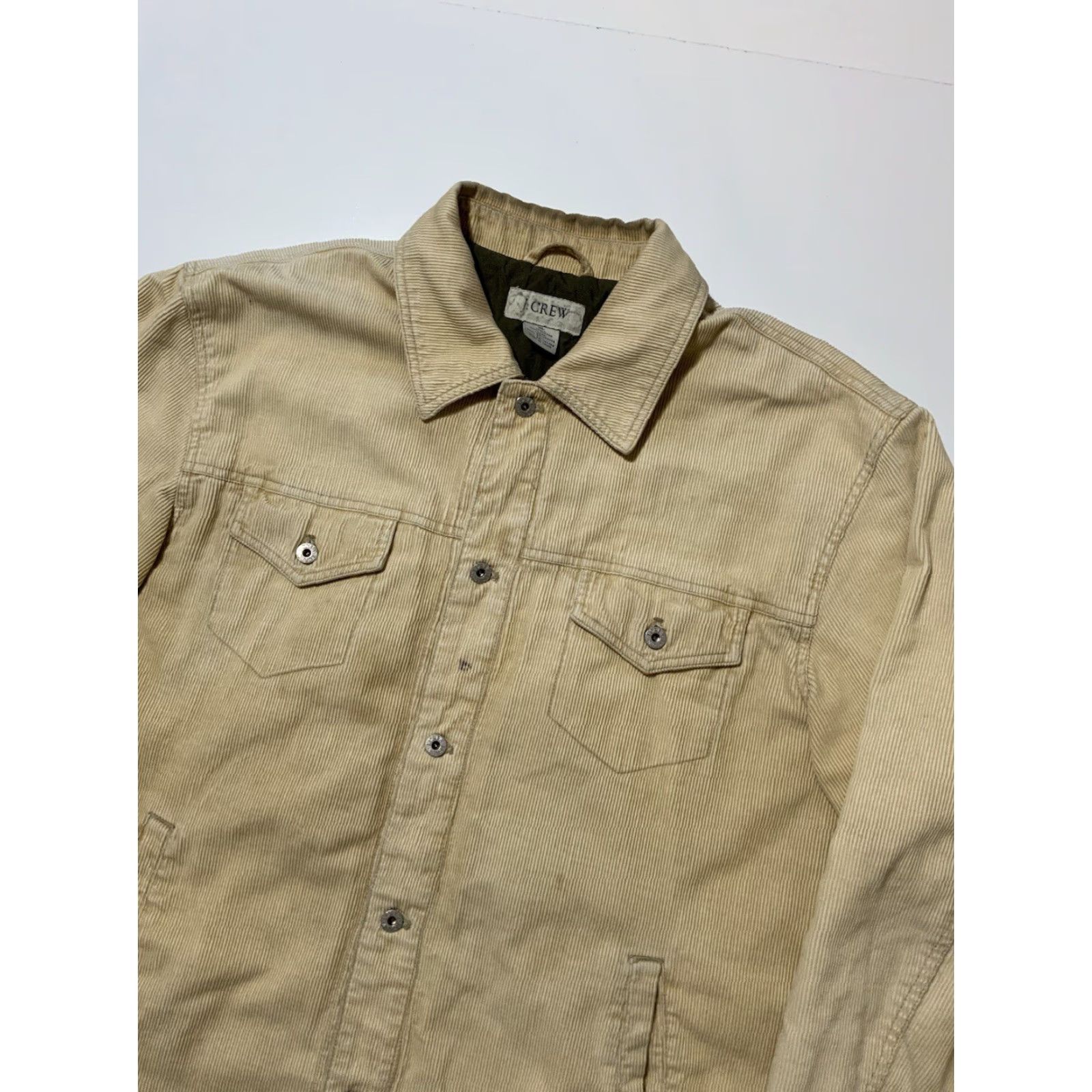 J.Crew VINTAGE J.CREW Jacket Corduroy Trucker Button Work Quilted Lined Sz. XL Brown Men Size US XL / EU 56 / 4 - 5 Thumbnail