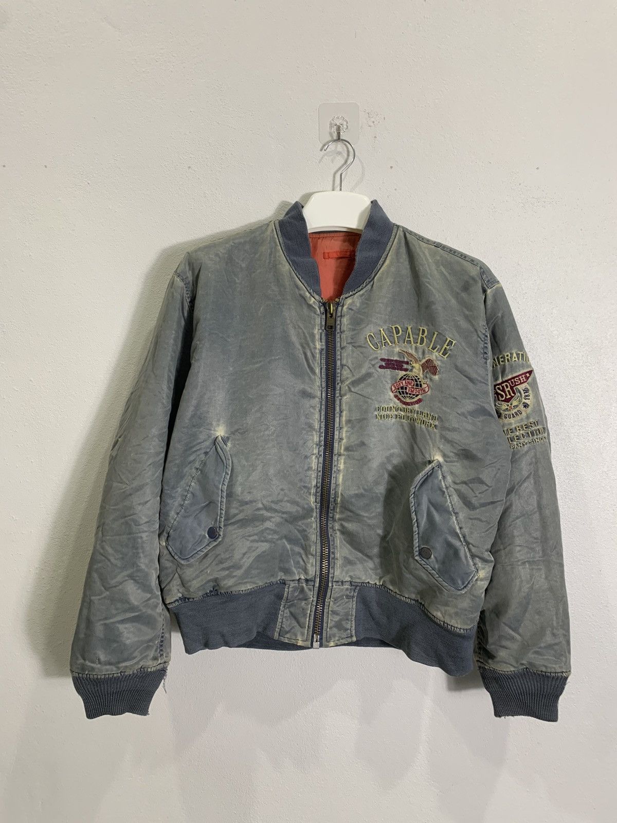 Vintage Vintage Unbrand flight jacket embroidered Logo Size US L / EU 52-54 / 3 - 1 Thumbnail