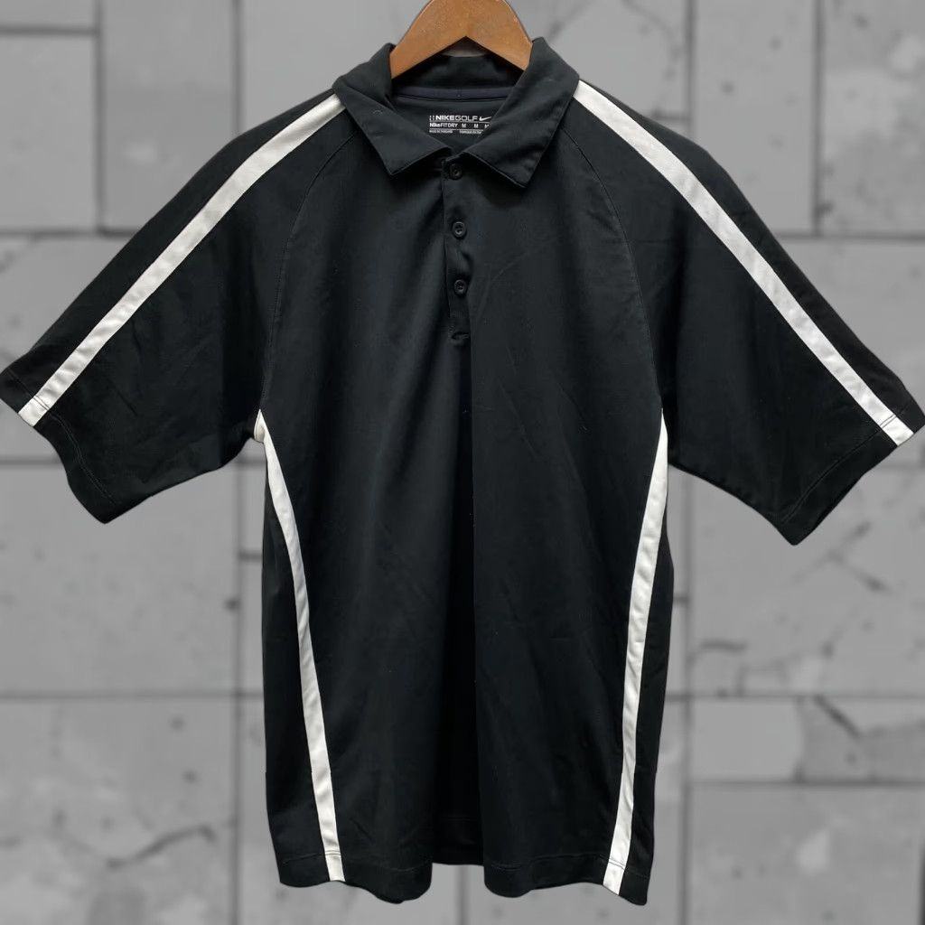Nike VINTAGE Nike Golf Polo Shirt Mens Medium Black Athletic Performance 90s Golf Mens Size US M / EU 48-50 / 2 - 1 Thumbnail