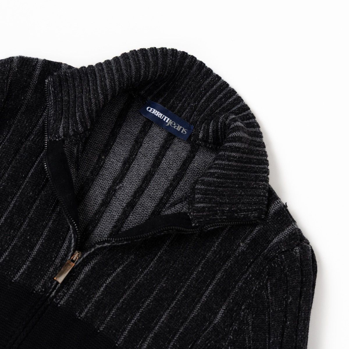 Cerruti 1881 Cerruti Jeans Vintage Sweater Knit Cardigan Black Full Zip Size US M / EU 48-50 / 2 - 4 Thumbnail