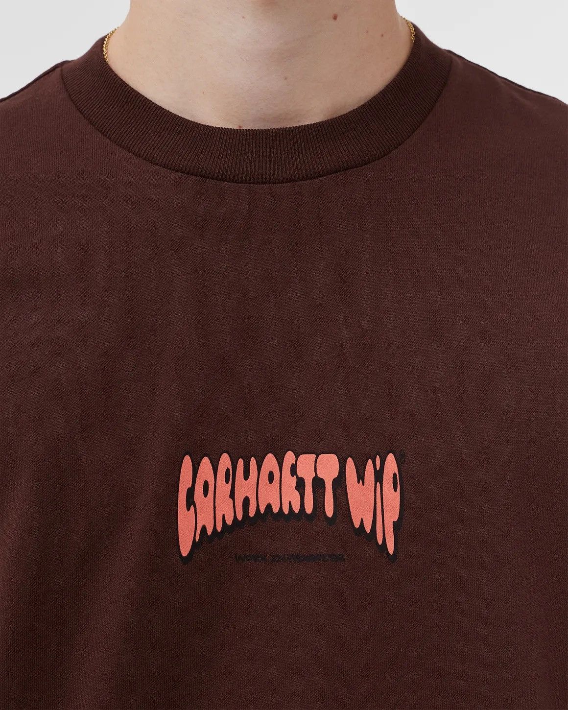 Carhartt carhartt wip bubble script t shirt ale brown Size US M / EU 48-50 / 2 - 7 Thumbnail