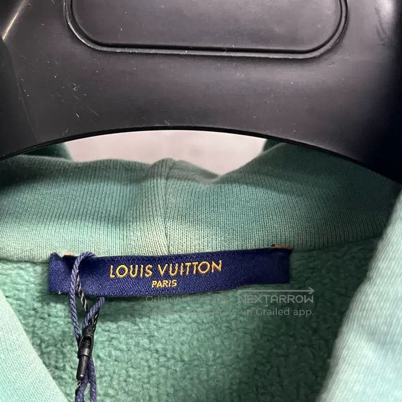 Louis Vuitton Louis Vuitton Green Solid Logo Sweatshirt Size US XL / EU 56 / 4 - 3 Thumbnail