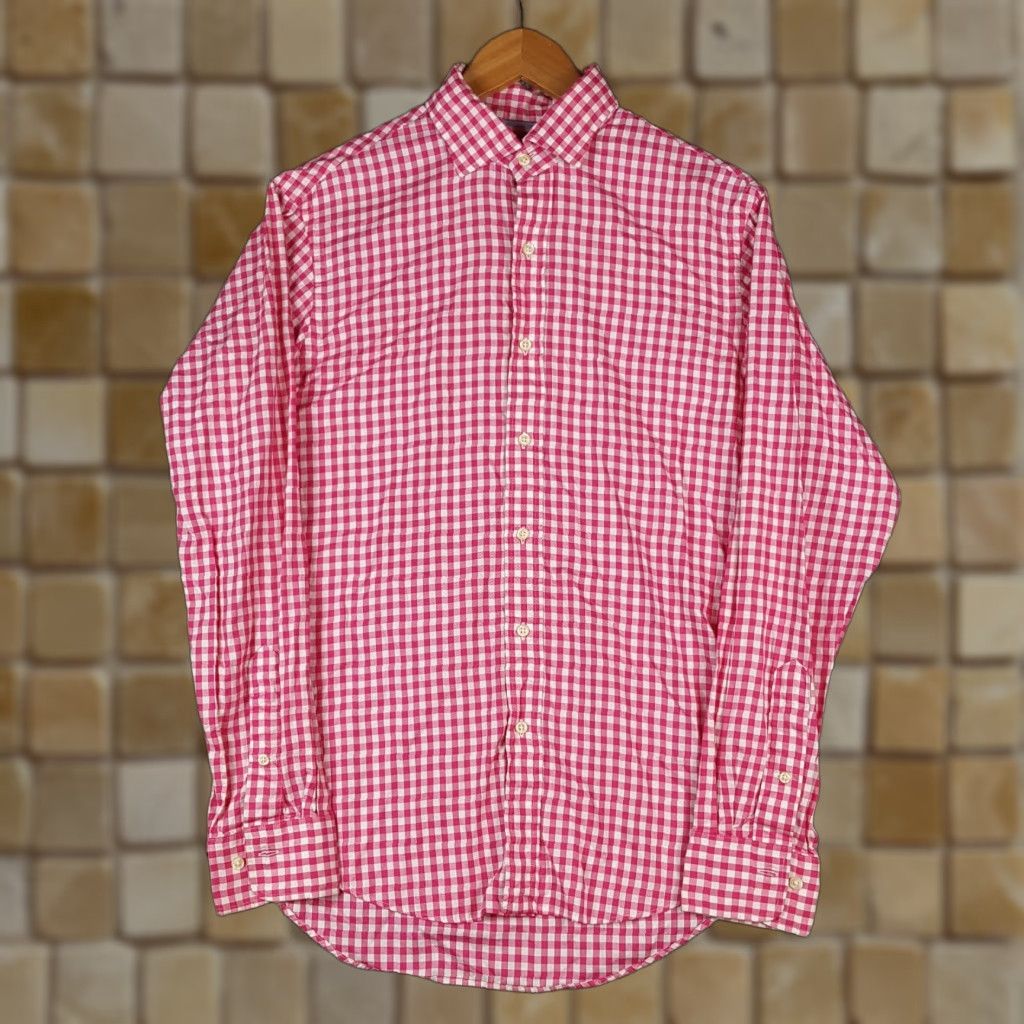 Polo Ralph Lauren VINTAGE Polo Ralph Lauren Men's Button-Up Shirt Long Sleeve Plaid Gingham Pink 90s Classic Preppy Casual Size US M / EU 48-50 / 2 - 1 Thumbnail