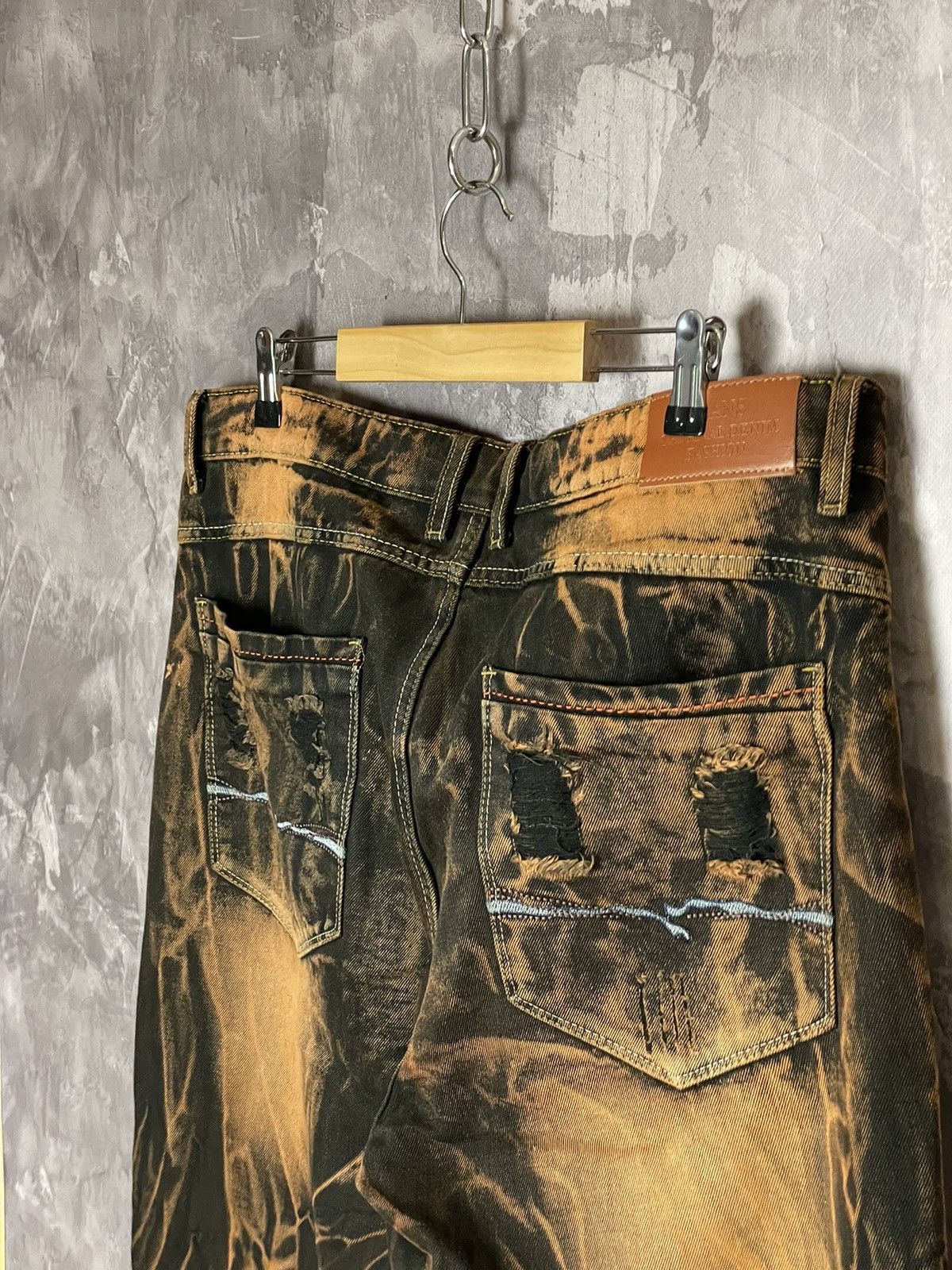 Japanese Brand × Vintage Vintage Baggy Y2K Crazy Dyed Brown Jeans Jaded London Style Size US 38 / EU 54 - 8 Thumbnail