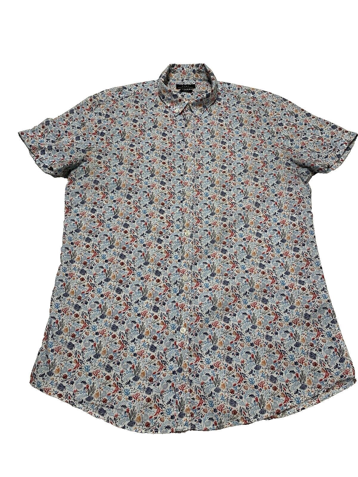 Zara Zara Slim Fit Shell Print Shirt M Short Sleeve Coastal Size US M / EU 48-50 / 2 - 1 Thumbnail