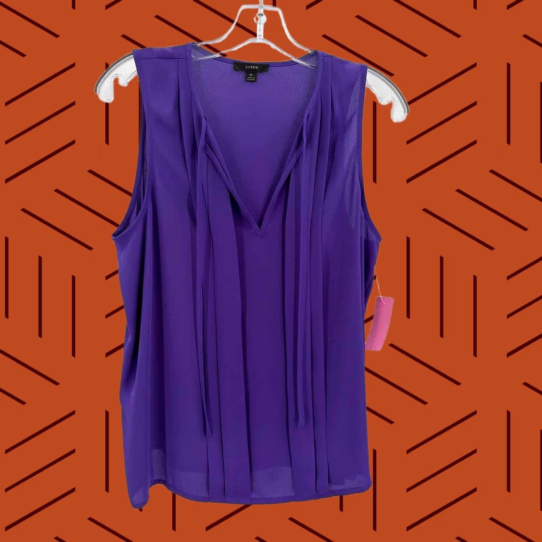 Vintage Pre-Owned J Crew Purple Size Medium Tank Top Size M / US 6-8 / IT 42-44 - 1 Thumbnail