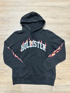 Hollister flame hot sale hoodie