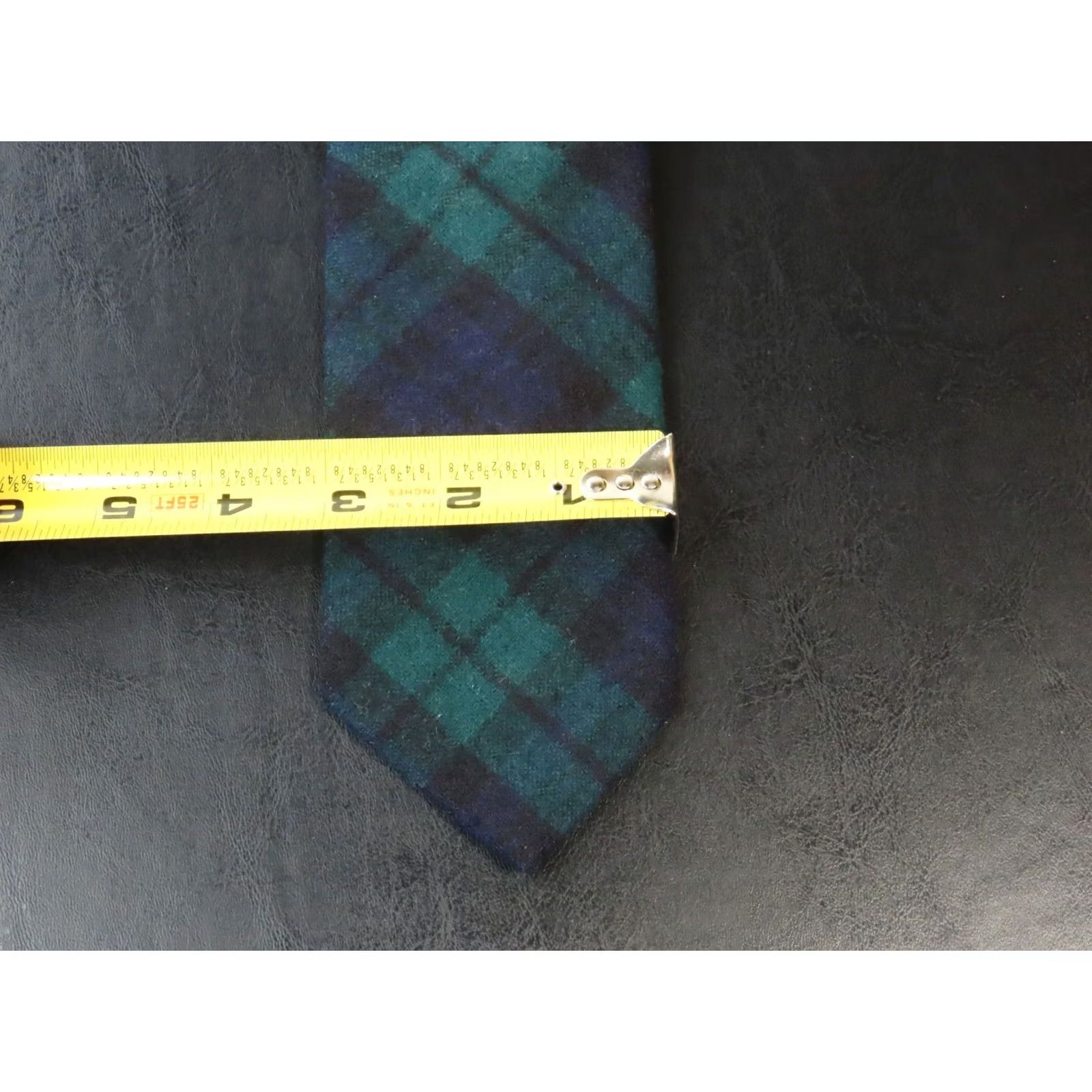 Pendleton Pendleton Men’s Tie Plaid Wool 3”x56” Adjustable Blue Green Classic 57" Neckwear Size ONE SIZE - 3 Thumbnail