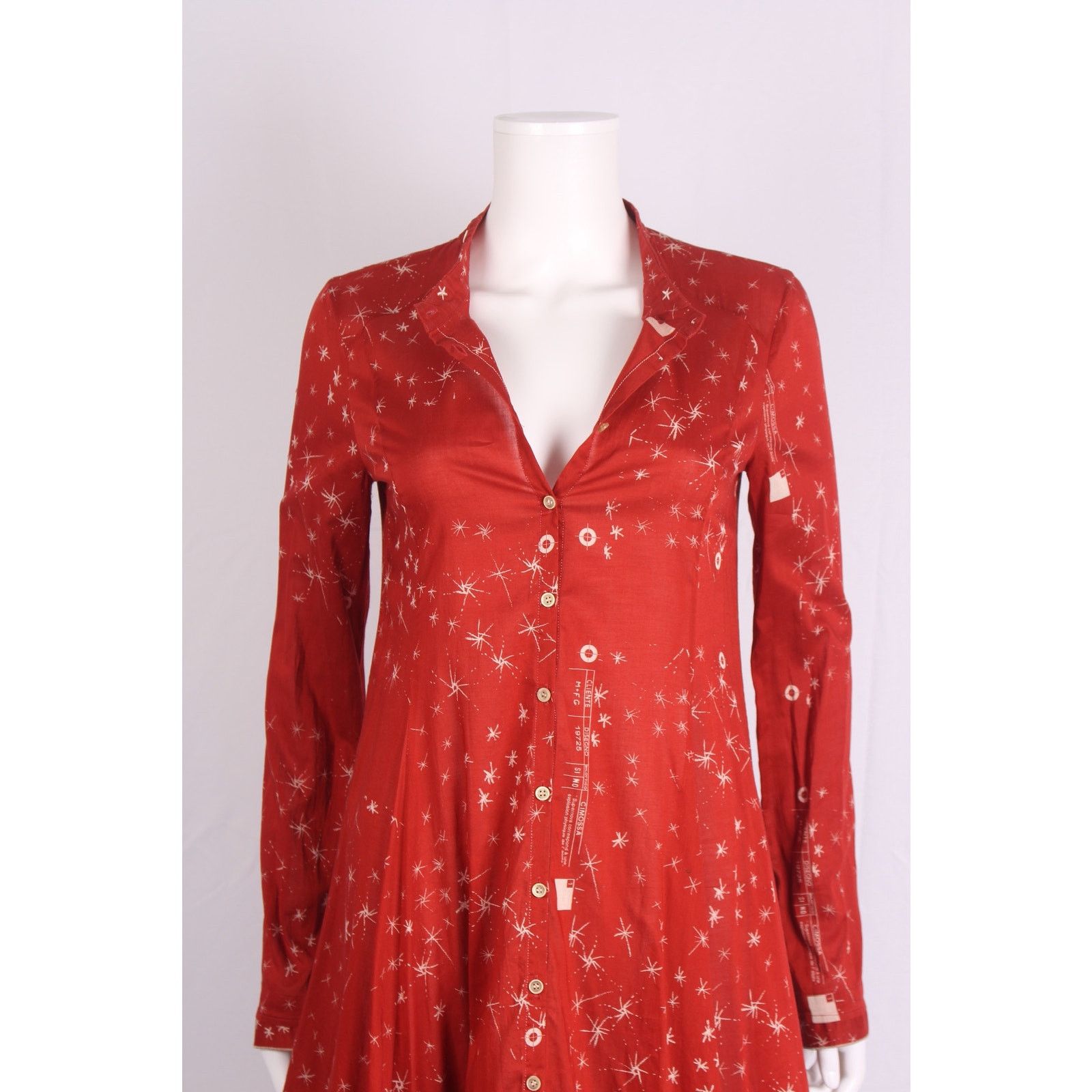 Marithe + Francois Girbaud Marithé François Girbaud Star Print Shirt Dress Size S / US 4 / IT 40 - 4 Thumbnail