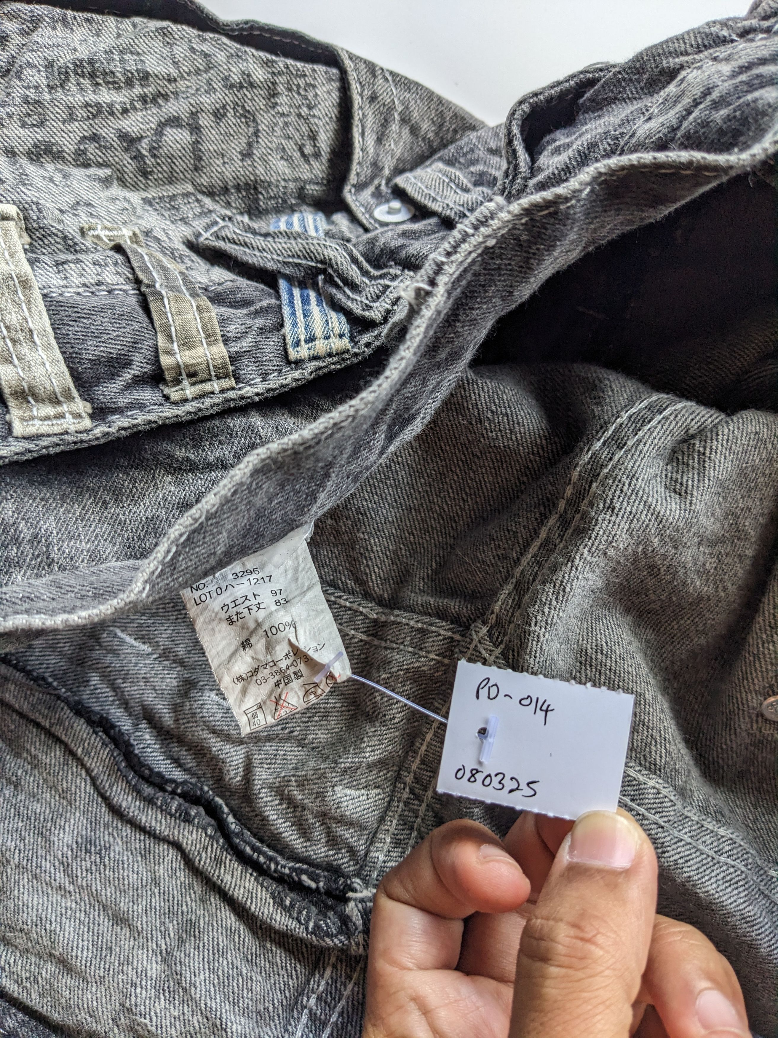 Japanese Brand Dominute handcraft double waist clawmark thunder jean Size US 39 - 12 Thumbnail