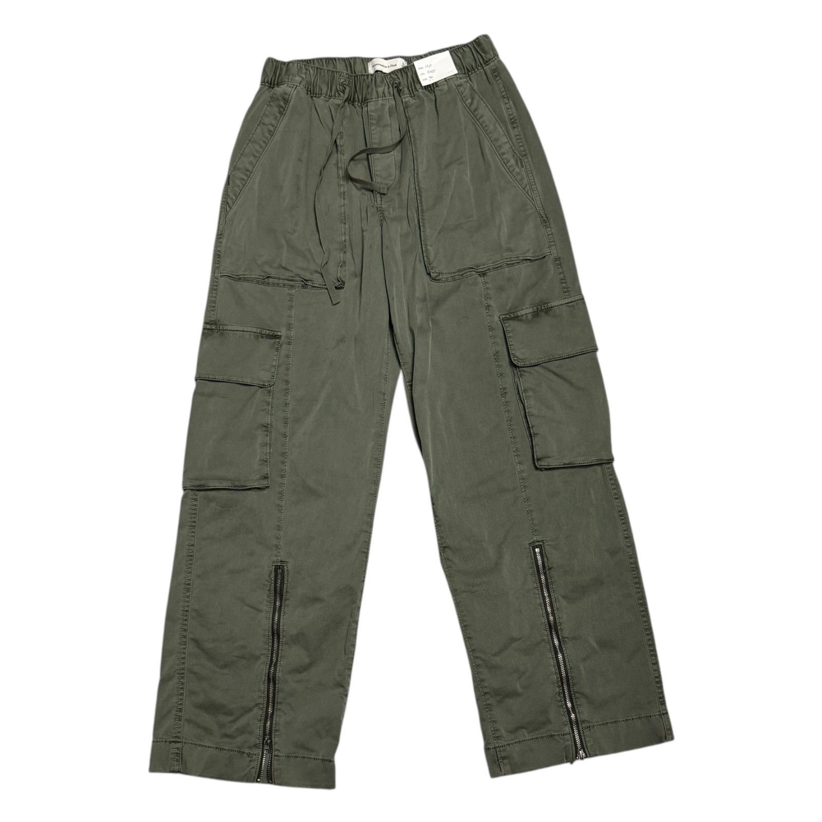 Abercrombie & Fitch ABERCROMBIE & FITCH High Rise BAGGY Cargo Wide Pants NWT S Size 28" / US 6 / IT 42 - 1 Thumbnail