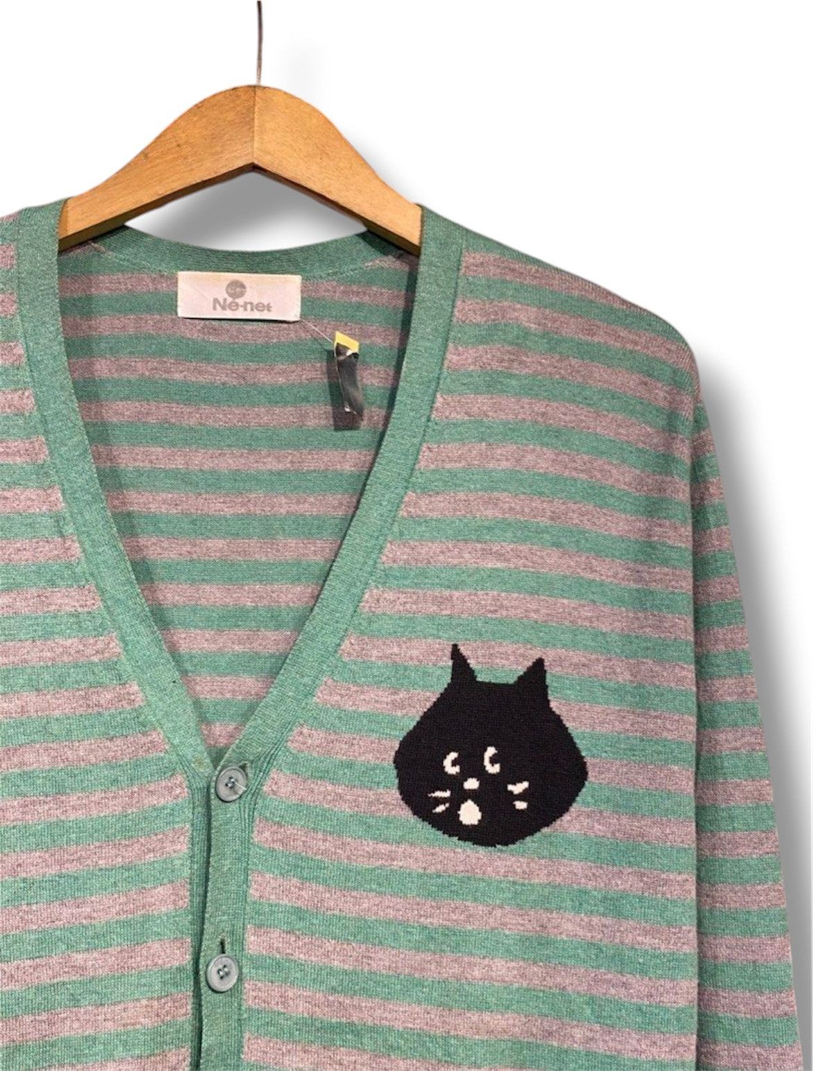Ne-Net Ne net Cat Big logo Cardigan Sweatshirt Size US S / EU 44-46 / 1 - 1 Thumbnail