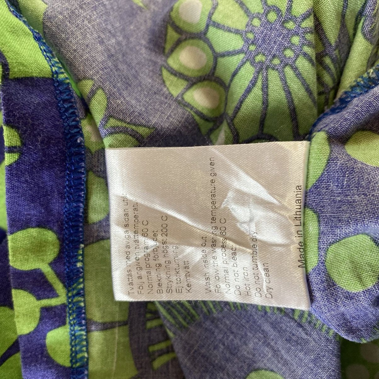 Marimekko Marimekko® Blue Green Retro Floral Blouse Size XS / US 0-2 / IT 36-38 - 13 Thumbnail