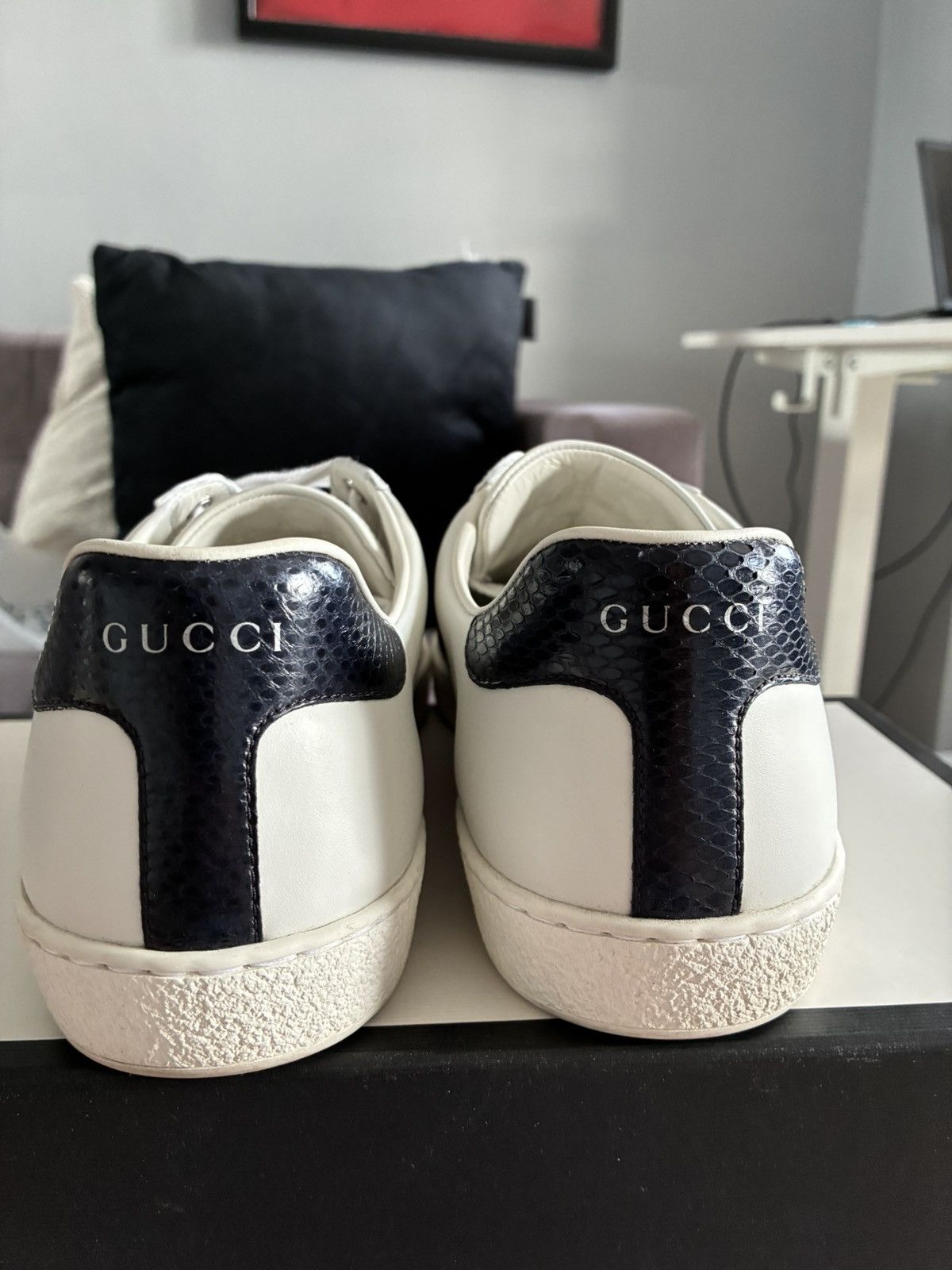 Gucci Gucci Ace Classic Leather Sneaker Size US 10 / EU 43 - 5 Thumbnail