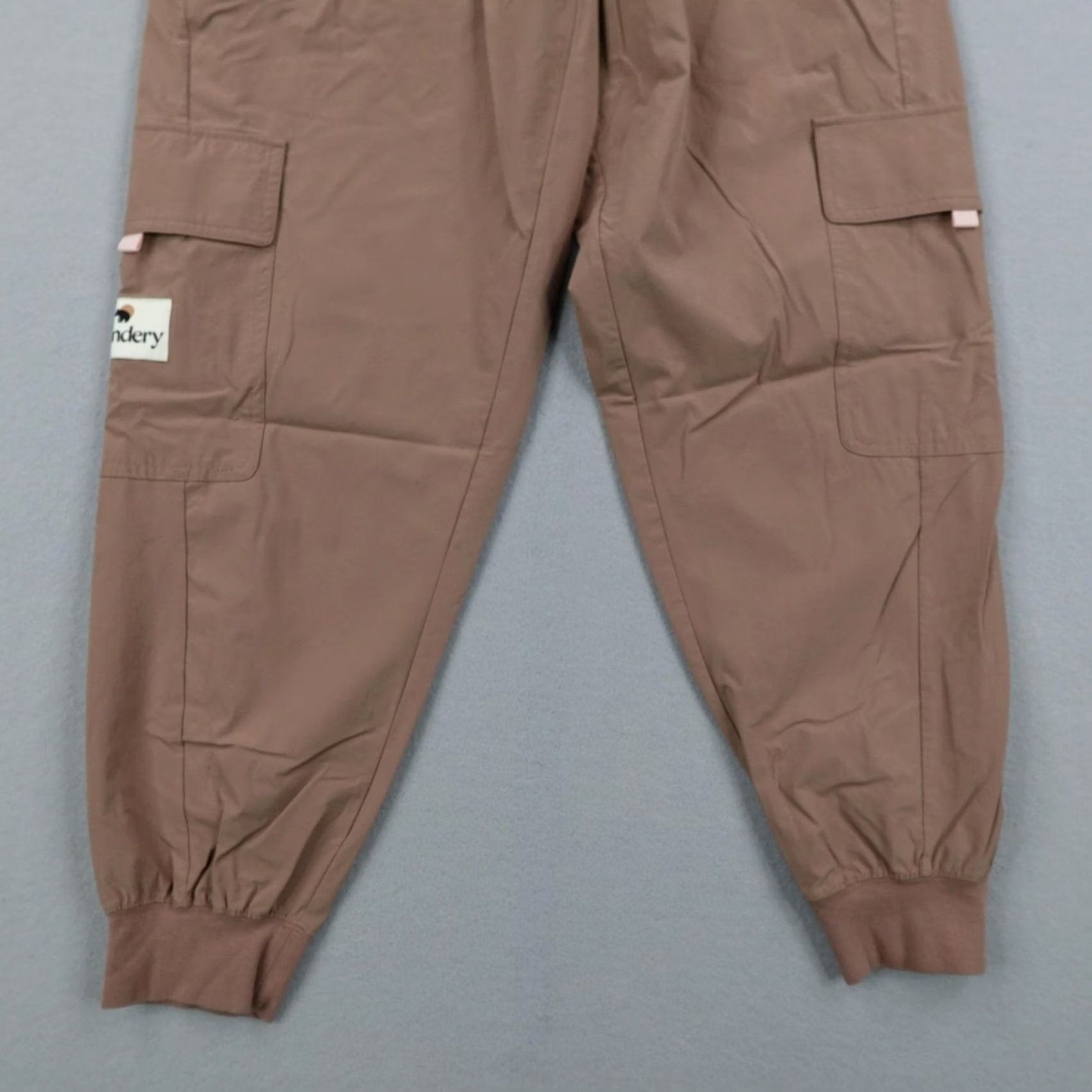Vintage Wondery Pants Womens Medium Pink Brown Cargo Joggers Lightweight Performance Size 32" / US 10 / IT 46 - 3 Thumbnail