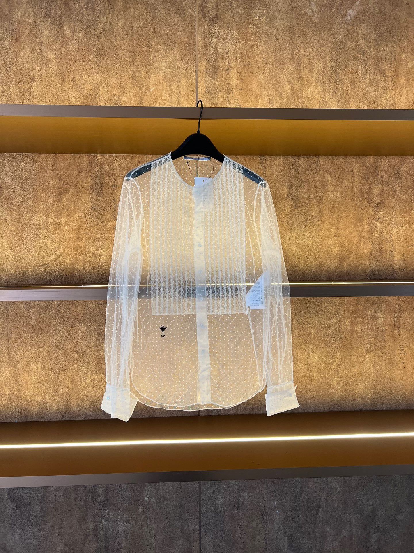 Dior Dior Sheer Lace Mesh Blouse Size XXS / US 00 / IT 34 - 1 Thumbnail