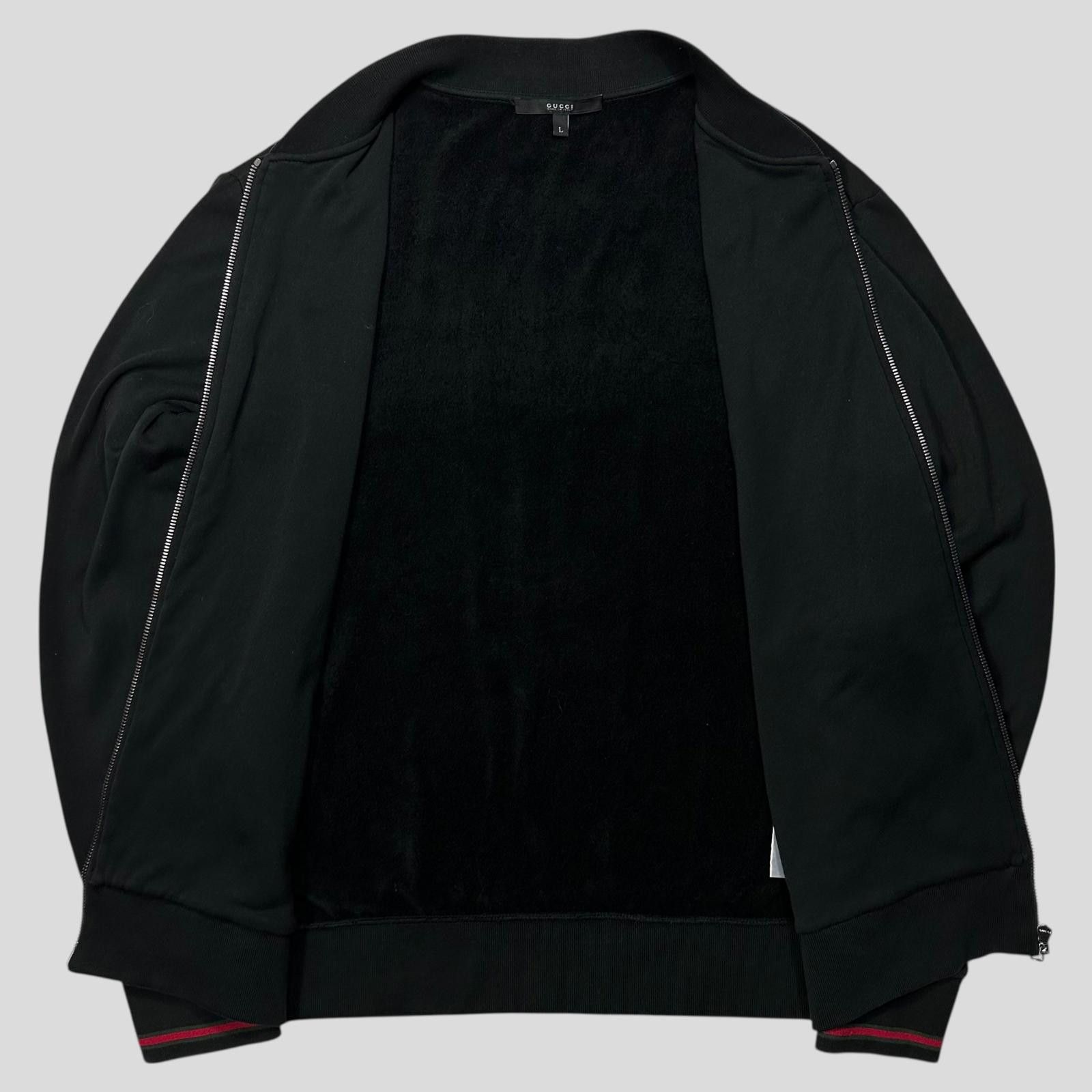 Gucci Gucci 2008 GG Logo Web Teddy Cotton Lined Track Jacket - M/L Size US L / EU 52-54 / 3 - 4 Thumbnail